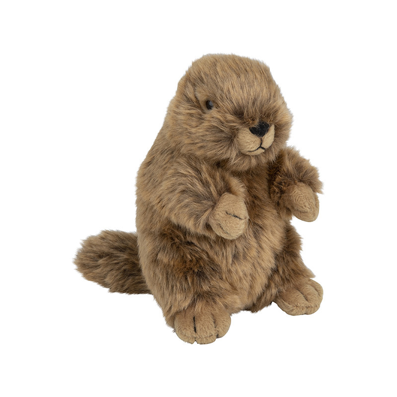 Nature Planet Berg Marmot - pluche knuffel - 18 cm - bruin - bosdieren knuffels -