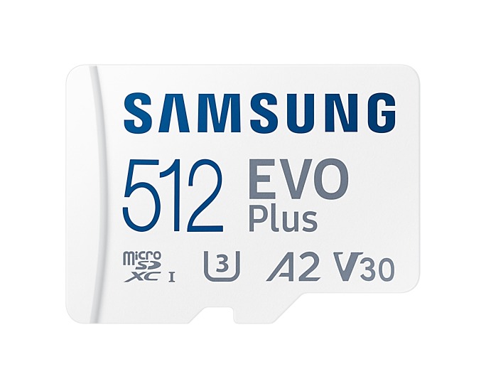 Samsung EVO Plus 512GB microSDXC + Adapter Micro SD-kaart Wit