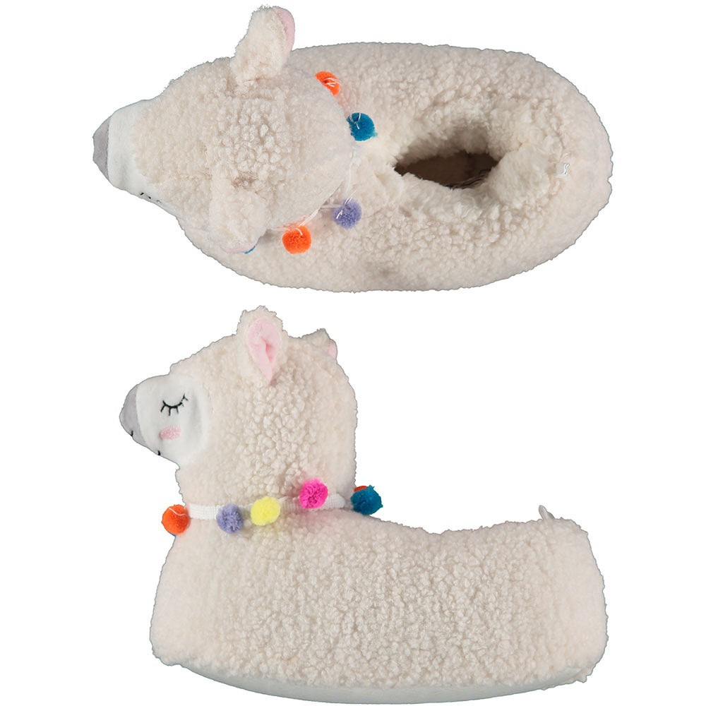 Kinder dieren pantoffels/sloffen alpaca beige maat 27-28 27/28 -