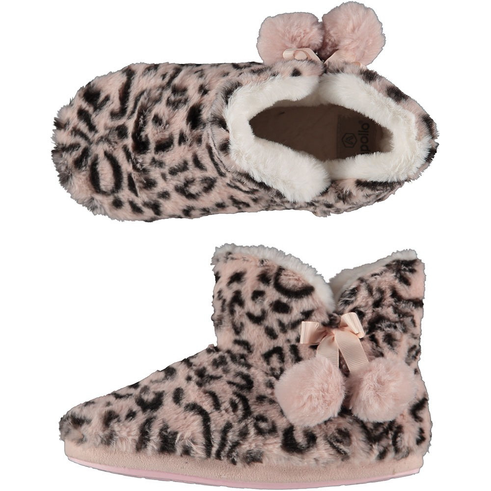 Dames hoge pantoffels/sloffen luipaard print roze maat 41-42 41/42 -