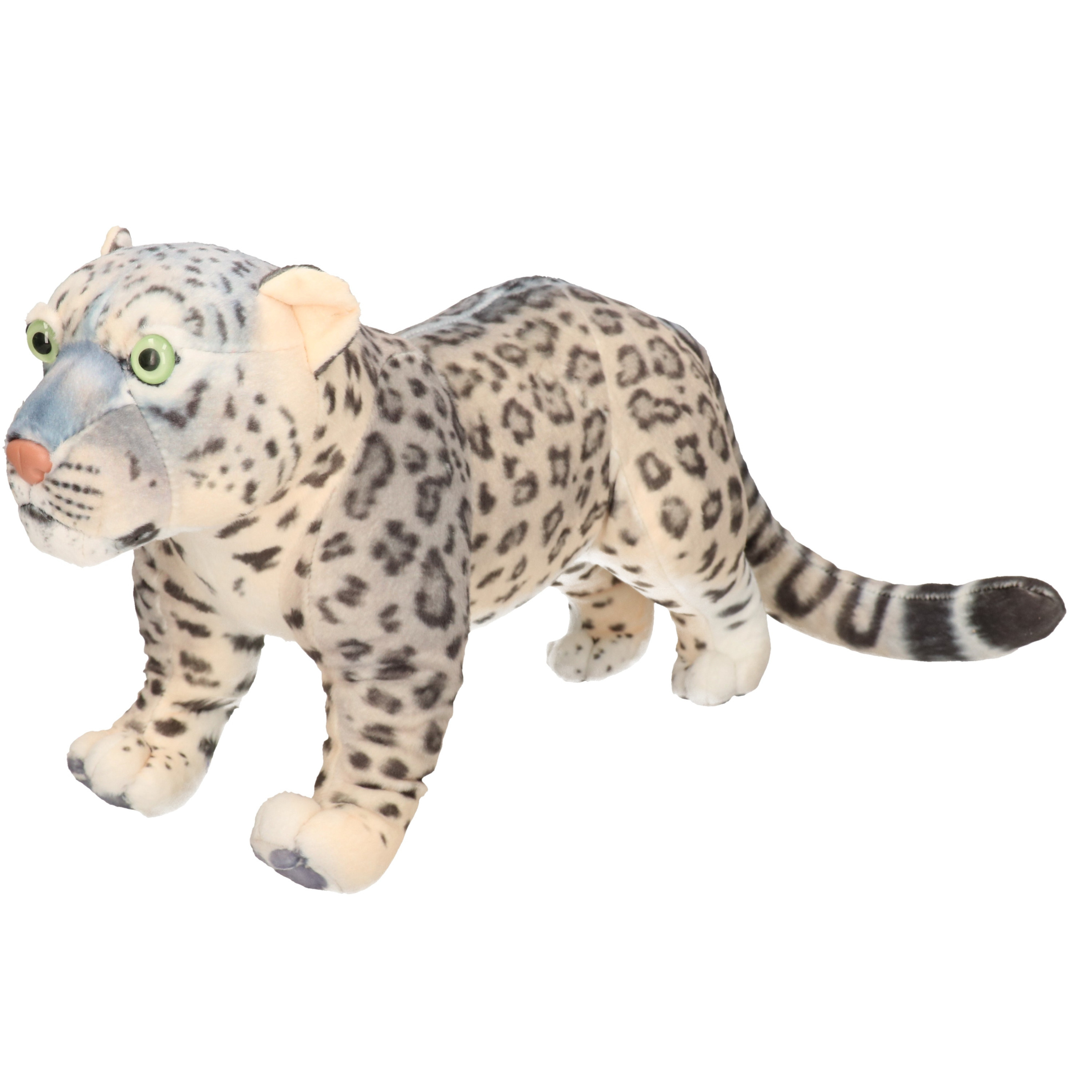 Living Earth serie - Pluche knuffel dieren Sneeuwluipaard van 35 cm -