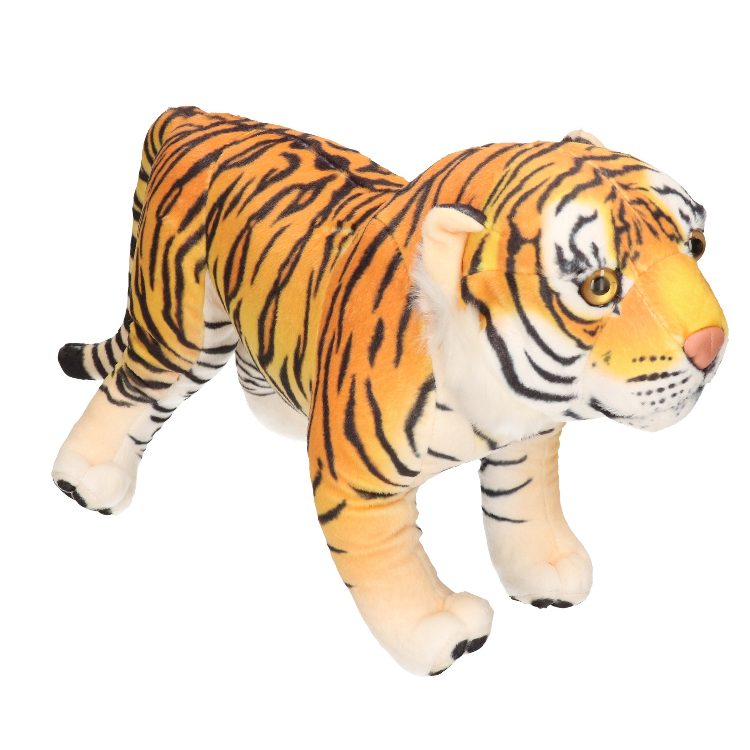 Living Earth serie - Pluche knuffel dieren Bruine Tijger van 38 cm -