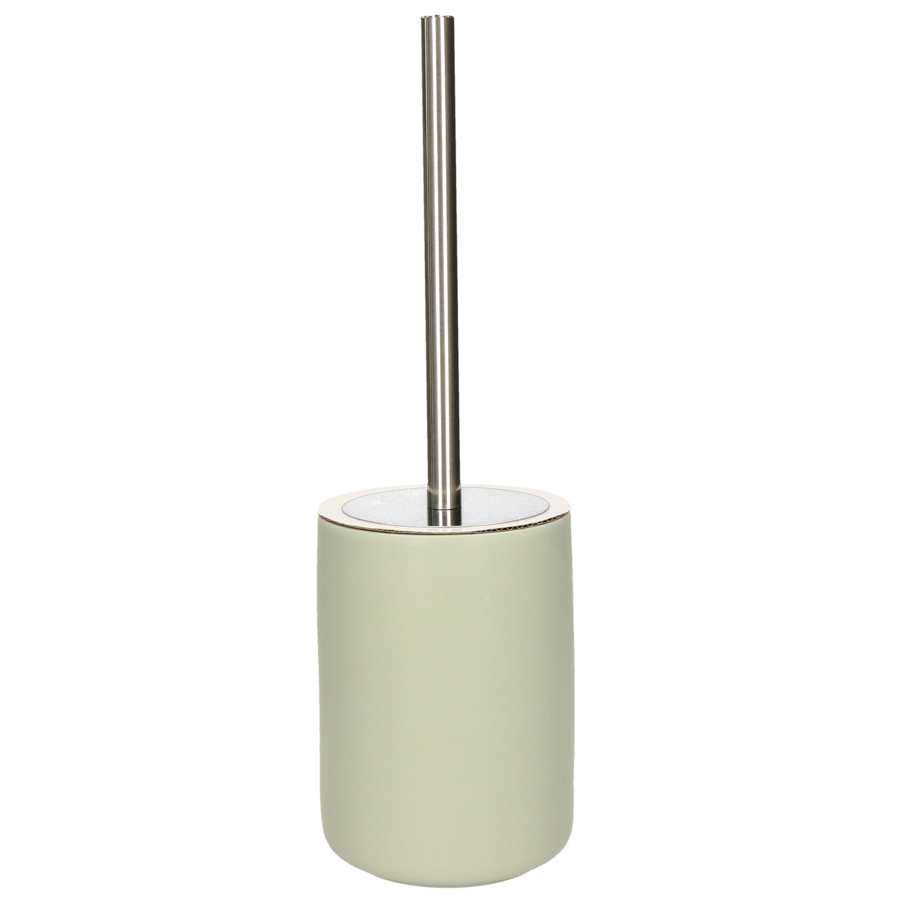 WC-borstel/toiletborstel inclusief houder jade groen 38 cm van steen -