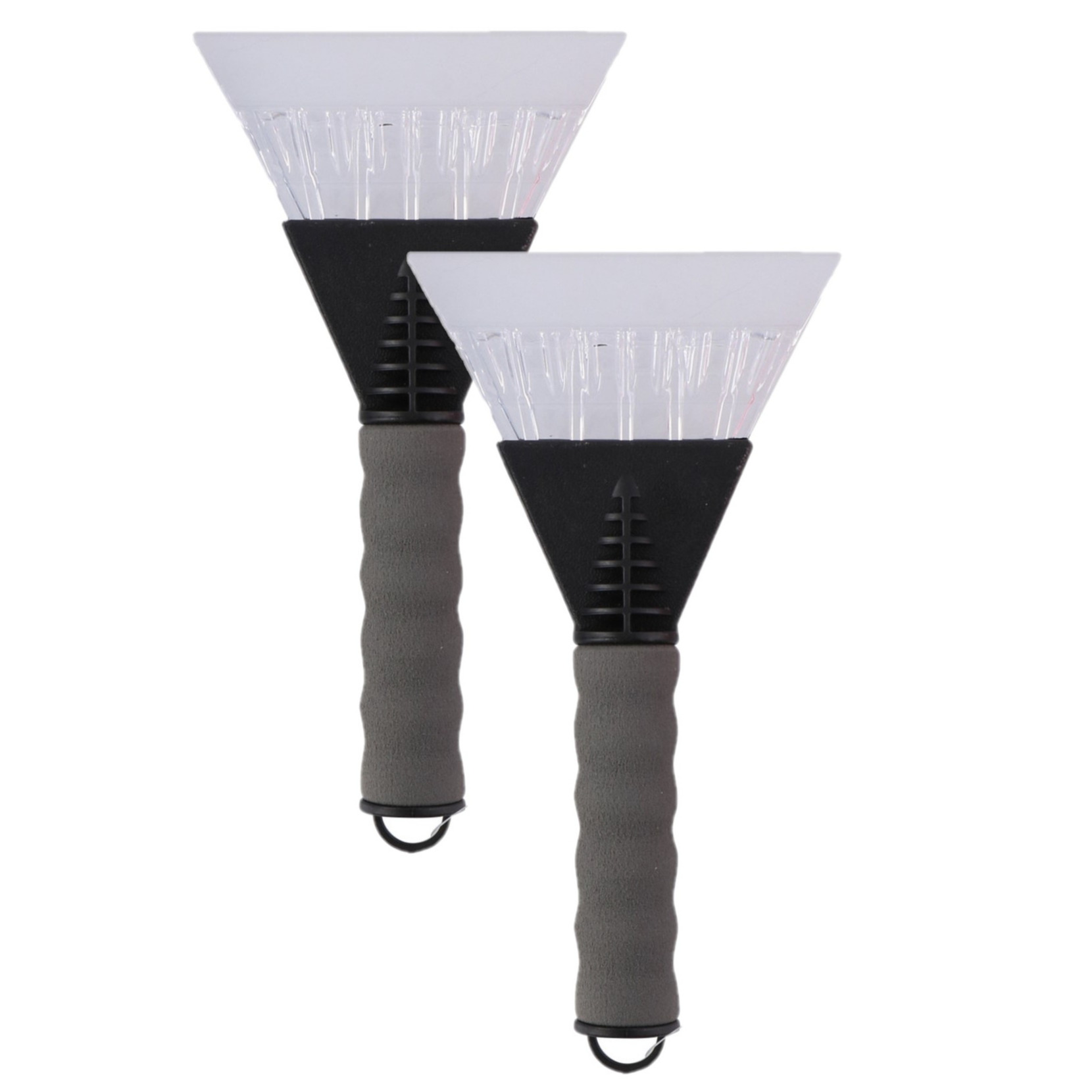 2x stuks Autoraam ijskrabbers met breed vlak van 13 cm grijs -