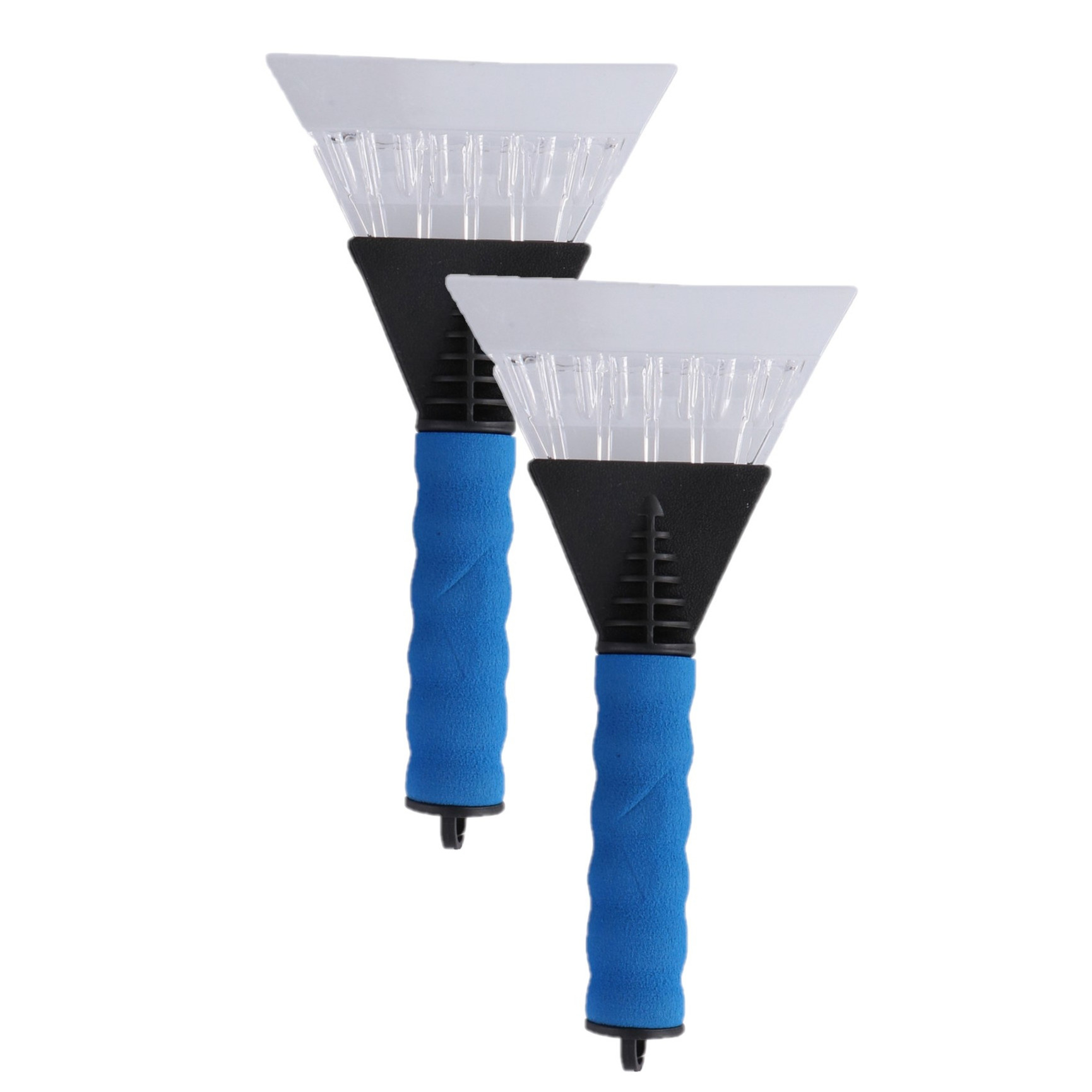2x stuks autoraam ijskrabbers met breed vlak van 13 cm blauw -