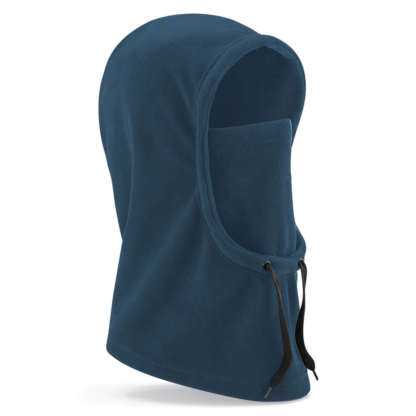 Bivak/balaclava Wintermuts petrol blauw 100% fleece polyester met windvanger One size -