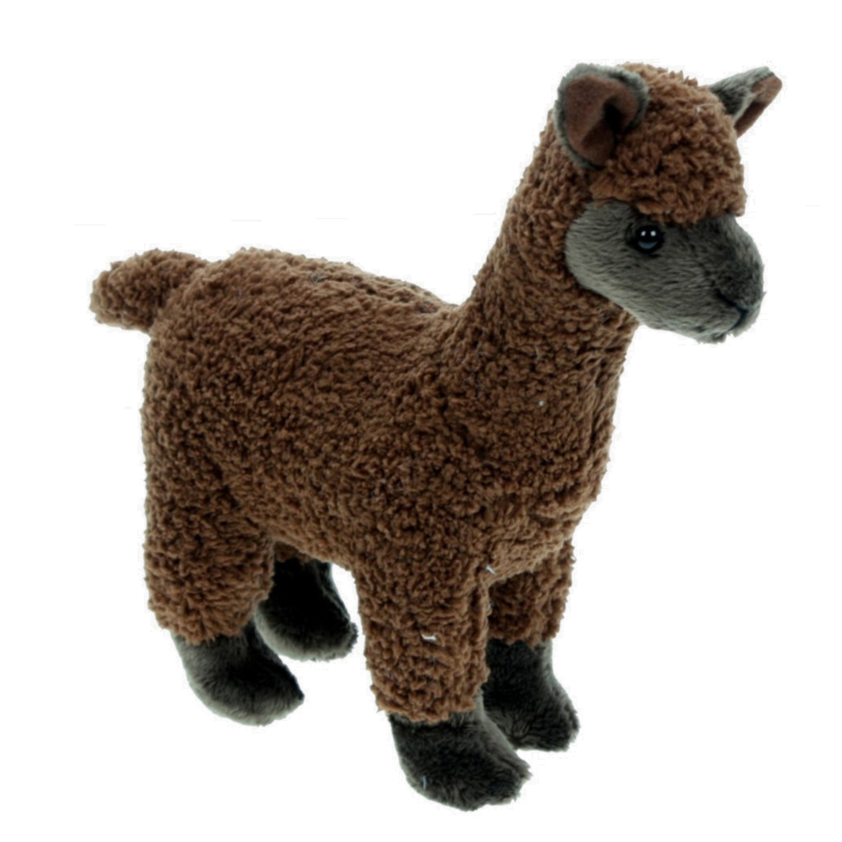 Pluche knuffel dieren Alpaca - 20 cm - bruin - Speelgoed knuffels - Cadeau voor jongens/meisjes -