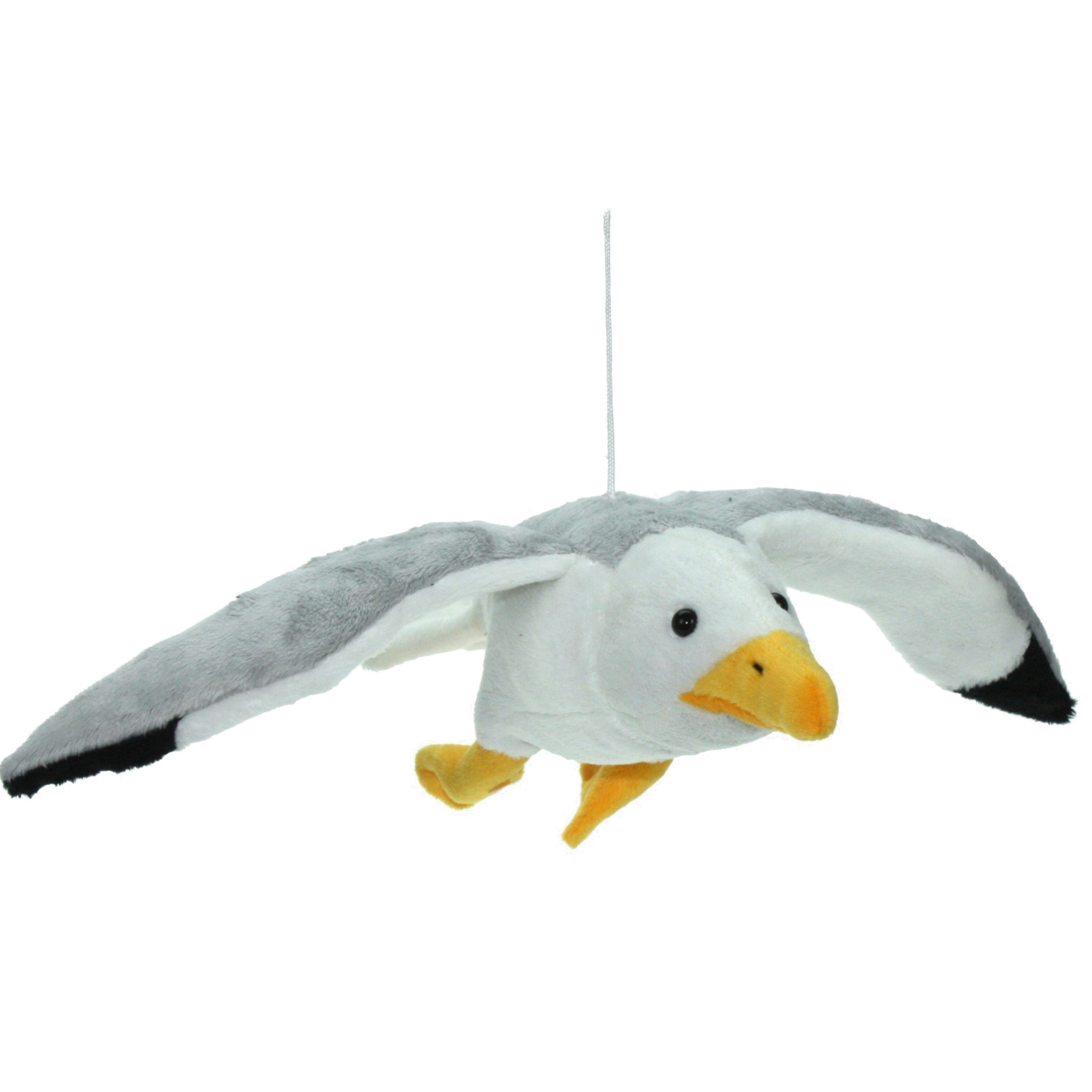 Cornelissen Pluche knuffel dier Zeemeeuw - grijs/wit - 31 cm - Vogels dieren -