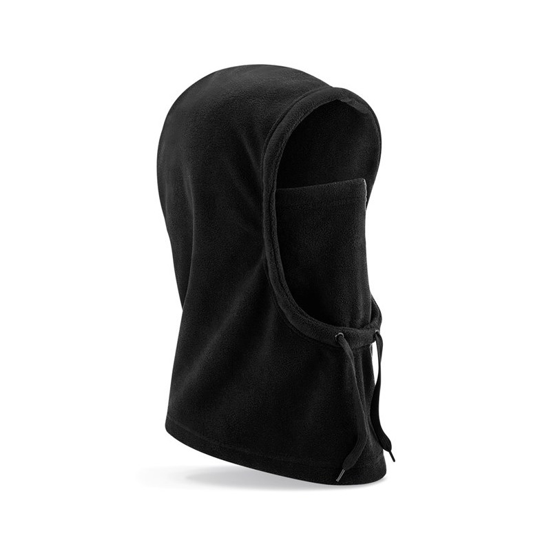 Bivak/Balaclava Wintermuts zwart 100% fleece polyester met windvanger One size -