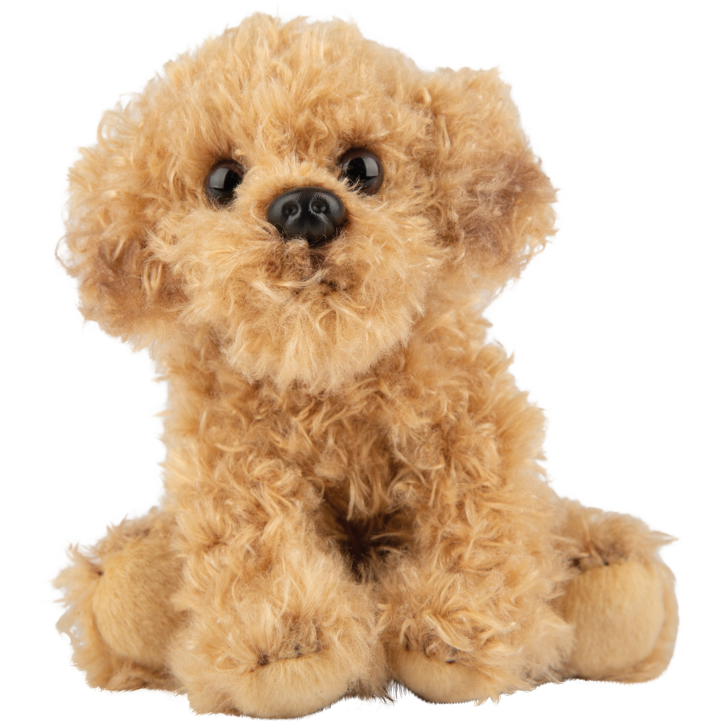 Suki Gifts pluche honden knuffel Labradoole - 13 cm - lichtbruin - hond - cadeau -