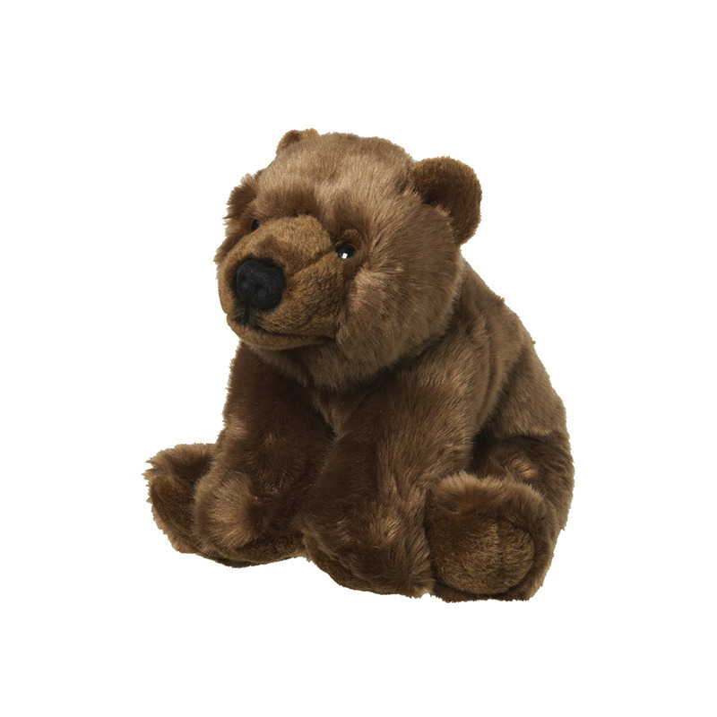 Nature Planet pluche knuffel - bruine beer - 22 cm - dieren knuffels -