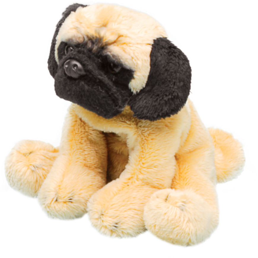Pluche knuffel dieren Mopshond hond 13 cm -