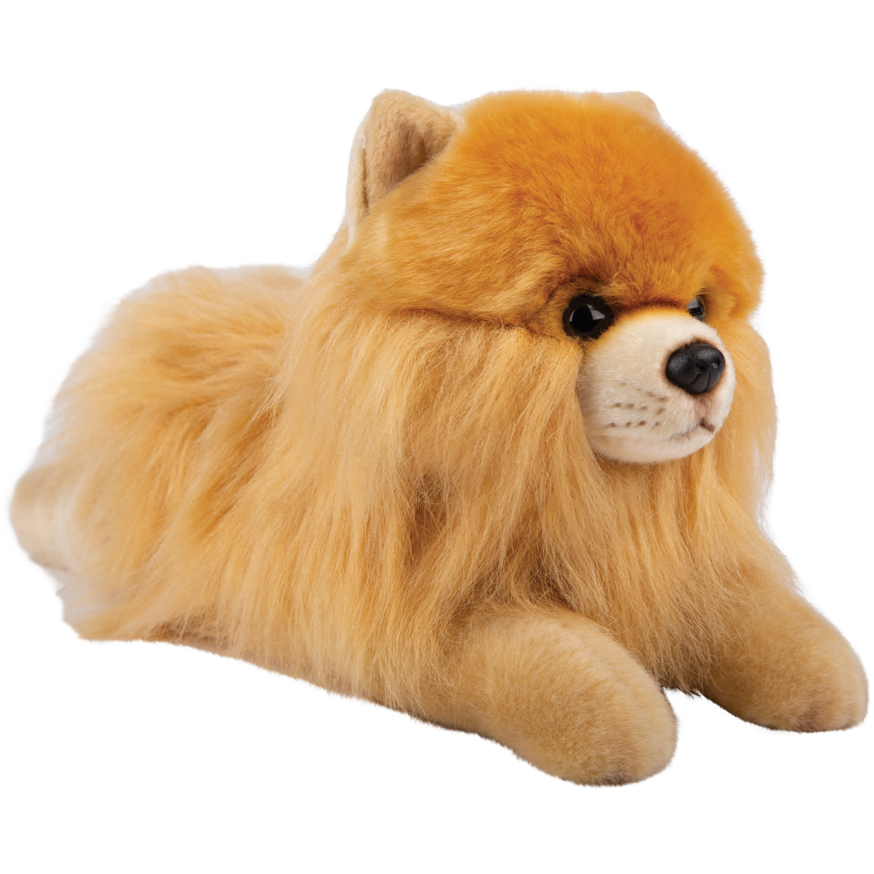 Pluche knuffel dier Pomeranian/dwergkeeshond - 30 cm - blond -