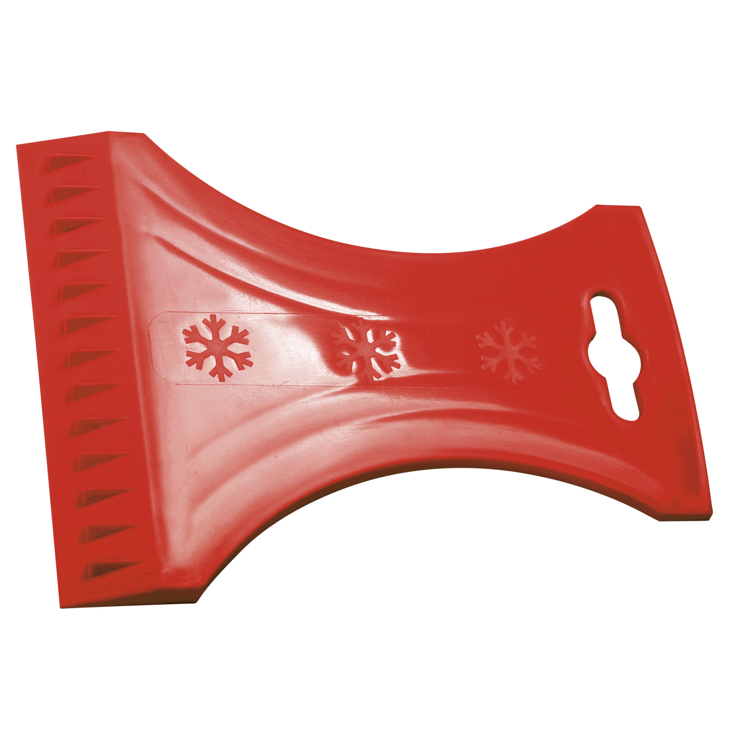 IJskrabber/raamkrabber rood kunststof 10 x 13 cm -