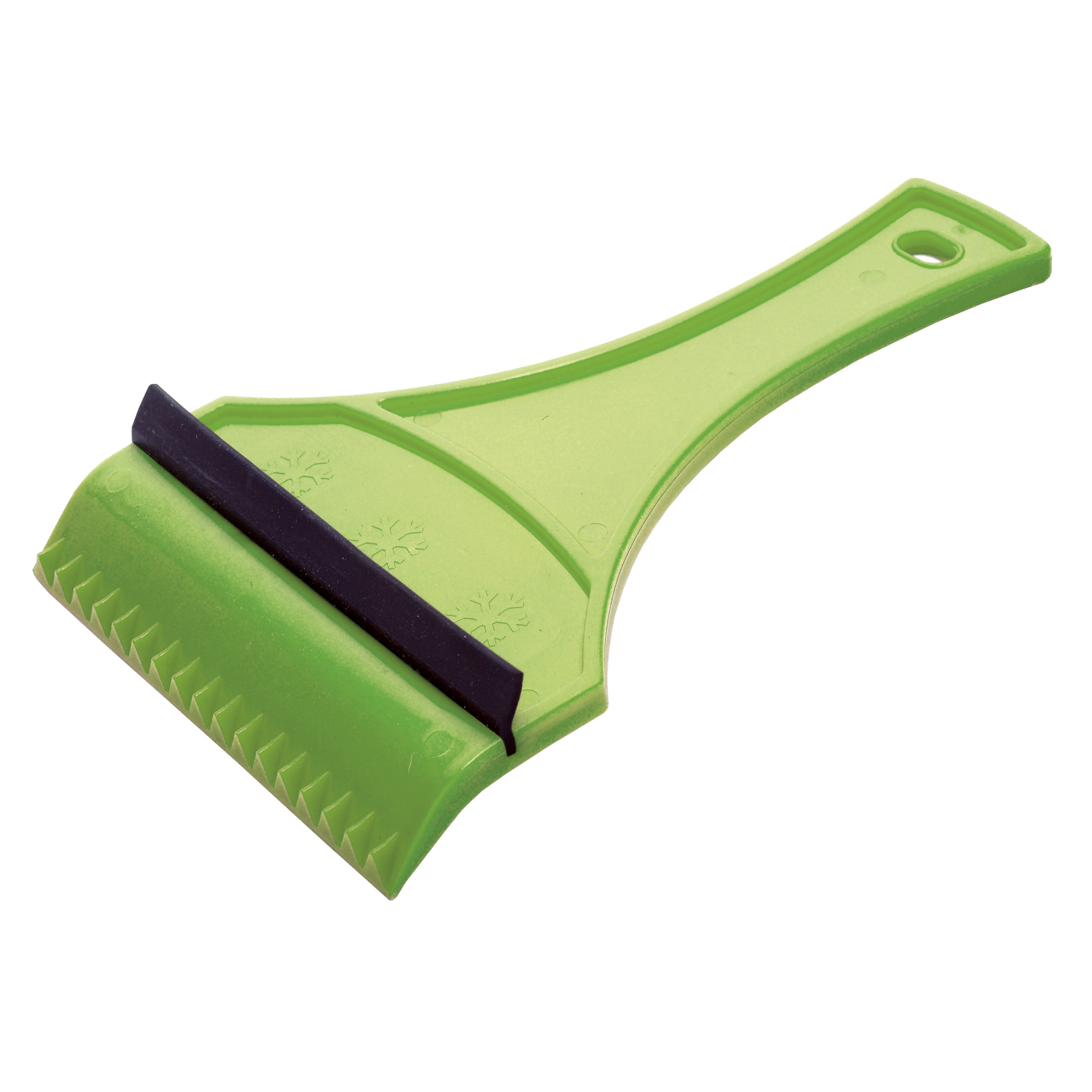 IJskrabber/raamkrabber groen kunststof met rubberen trekker 12 x 18 cm -
