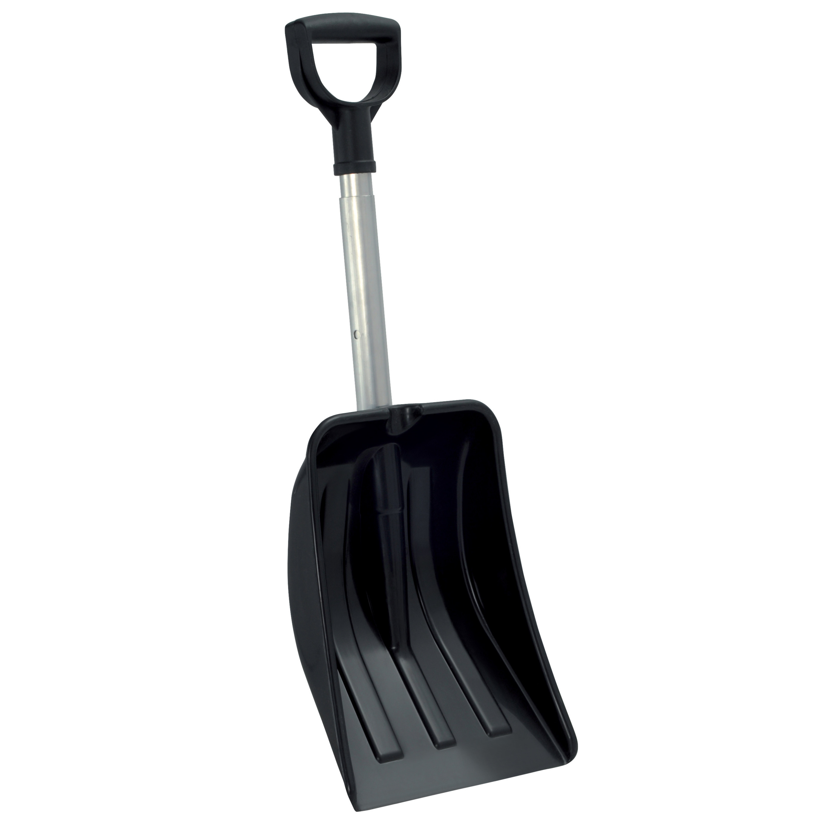 Compacte sneeuwschep / sneeuwschuiver zwart uitschuifbare steel 69 - 83 cm -