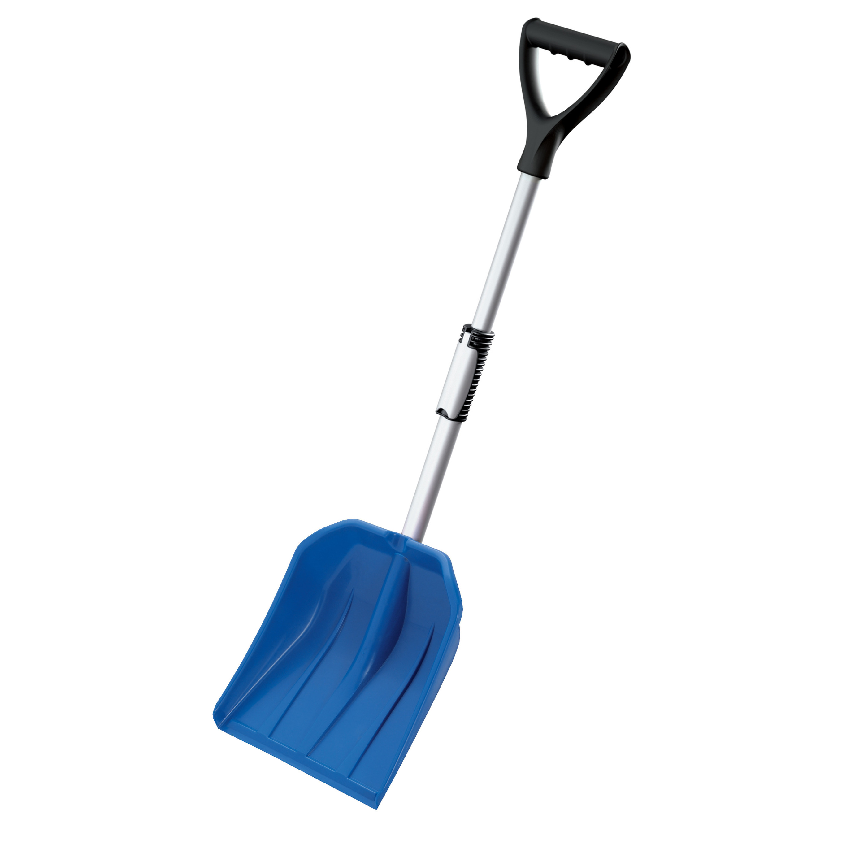 Compacte sneeuwschep / sneeuwschuiver blauw telescopische steel 80 - 100 cm -