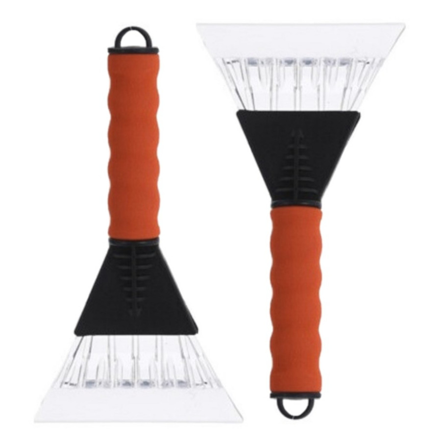 2x stuks ijskrabber/raamkrabber rood kunststof met foam grip 26 x 13 cm -