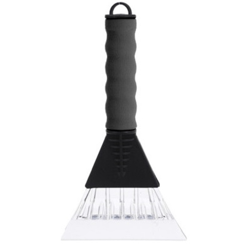 IJskrabber/raamkrabber grijs kunststof met foam grip 26 x 13 cm -