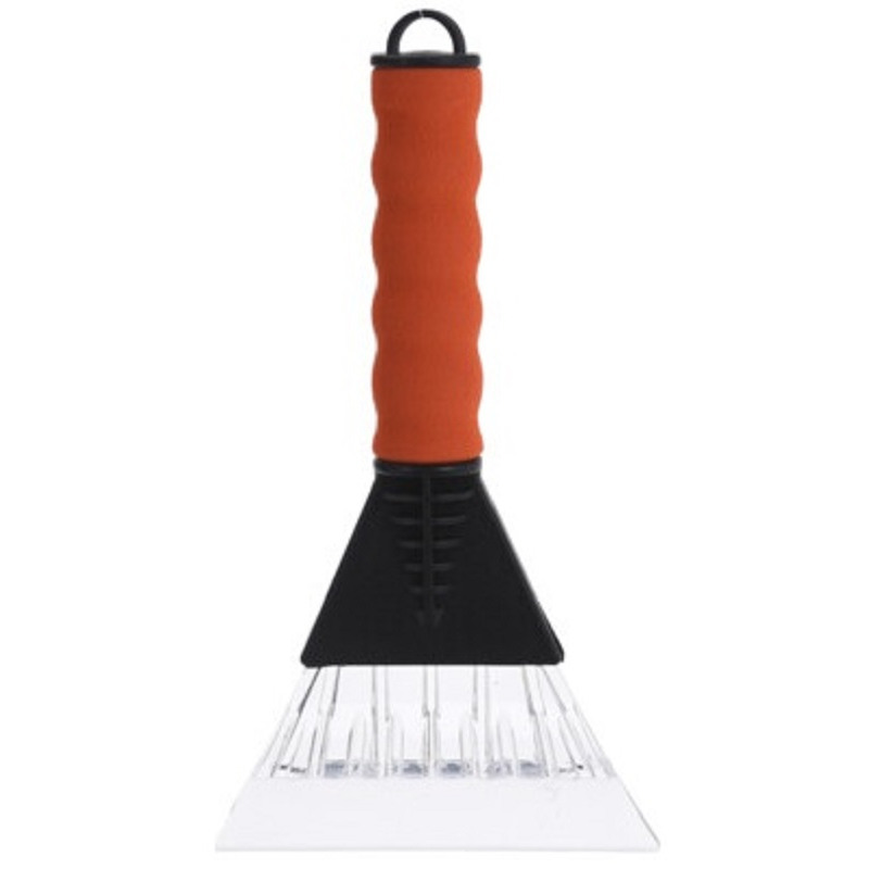 IJskrabber/raamkrabber rood kunststof met foam grip 26 x 13 cm -