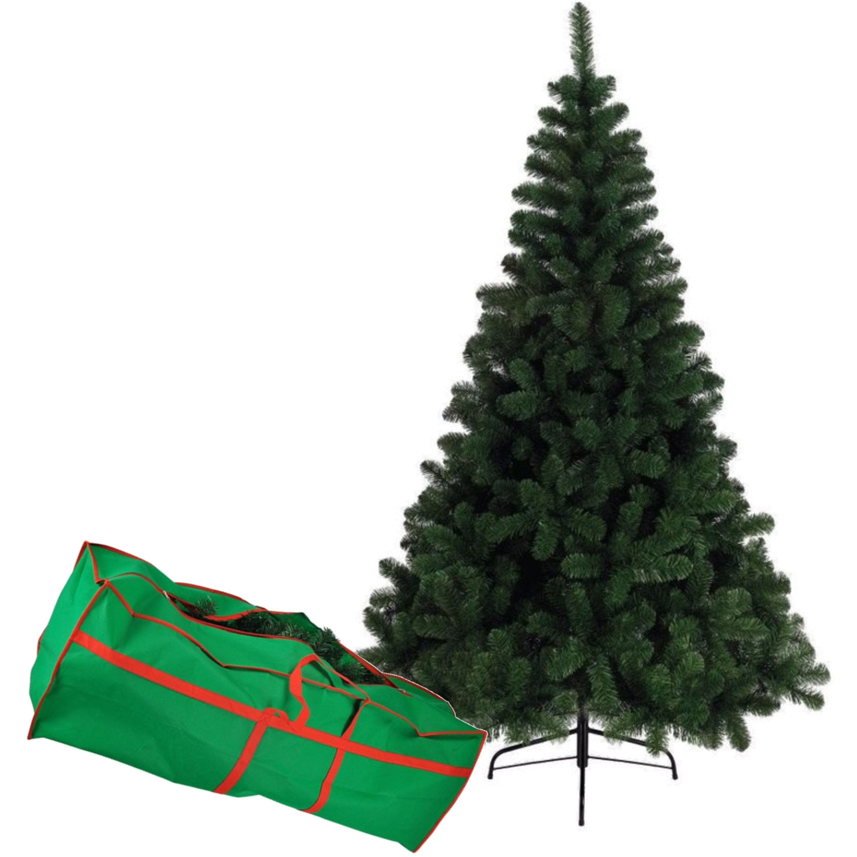 Kunst kerstboom/dennenboom klein formaat 120 cm + opbergtas -