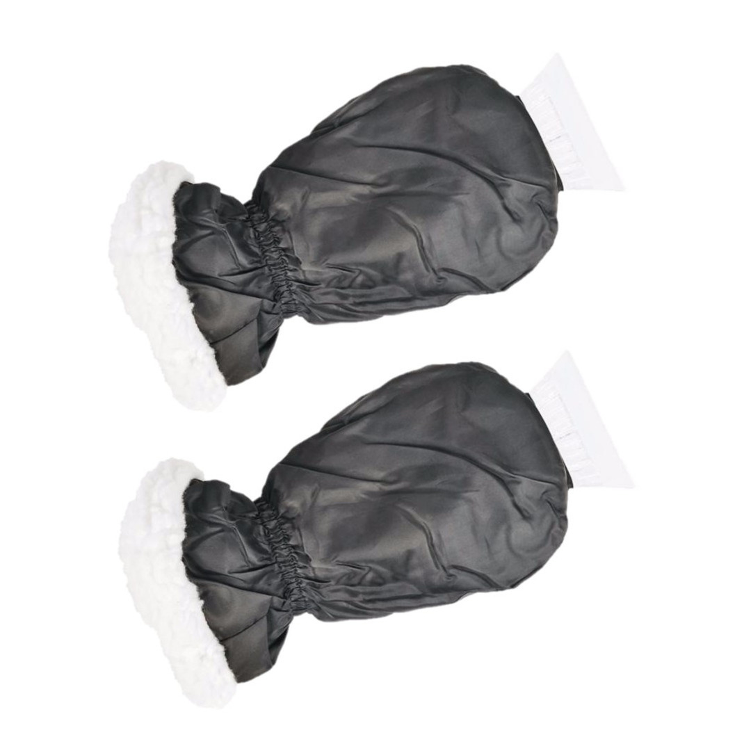 IJskrabber met zwarte handschoen - 2x stuks - 21 cm -