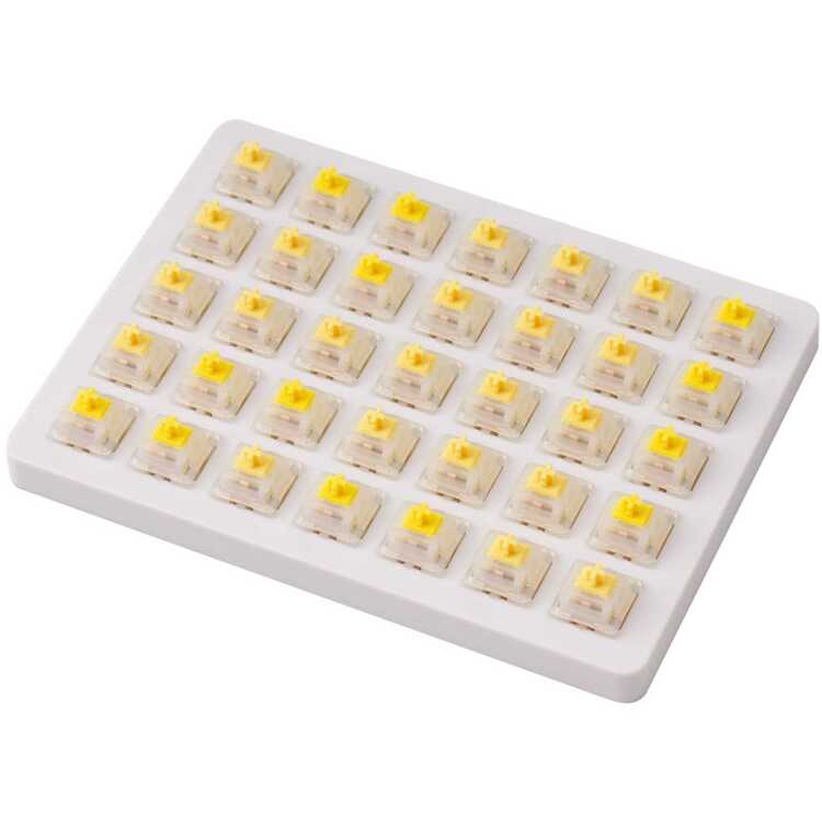 Keychron Gateron Cap Switch Set - Cap Milky-Yellow, 35 Switches keyboard switches