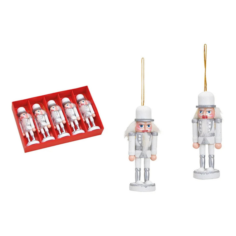 5x stuks kersthangers notenkrakers poppetjes/soldaten 11 cm -