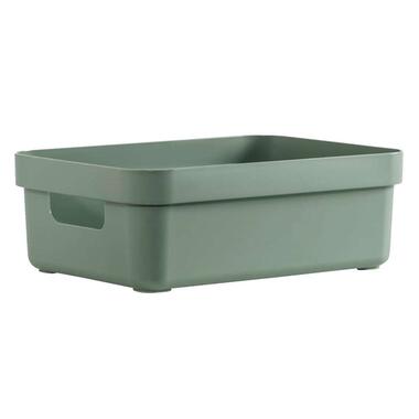 Sigma home box 9 liter - donkergroen - 35,2x25,3x12,2 cm - Leen Bakker