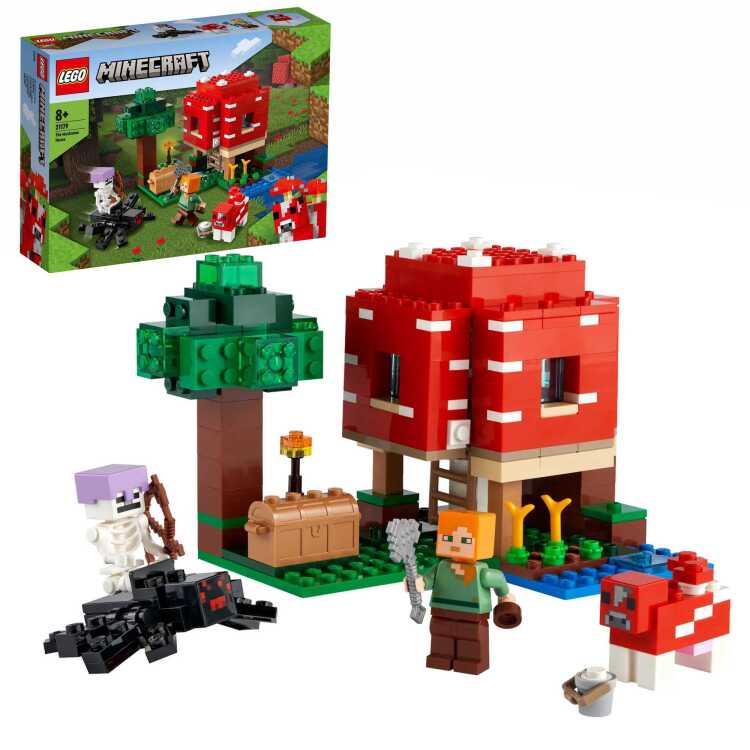 LEGO Minecraft - Het Paddenstoelenhuis constructiespeelgoed 21179