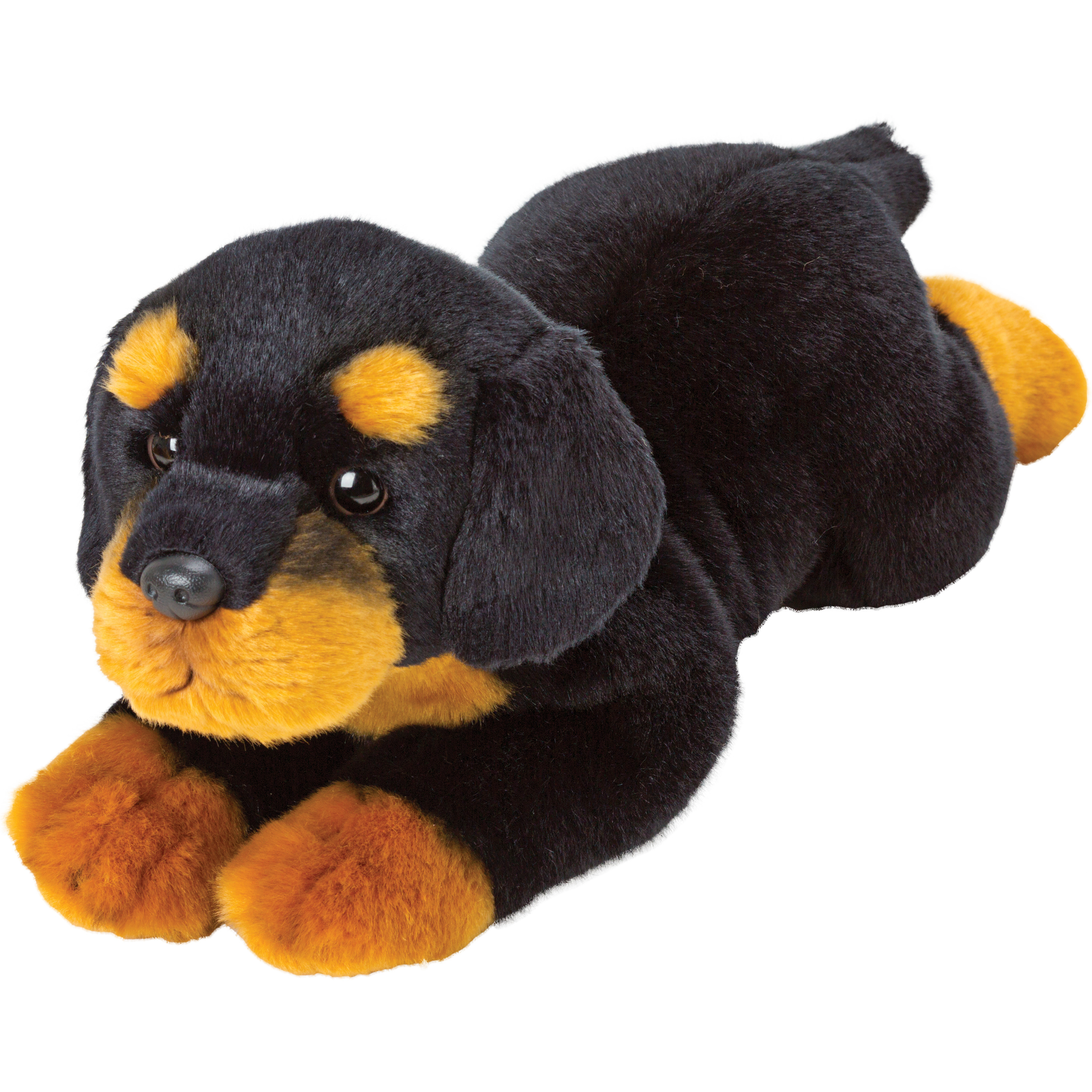 Pluche knuffel dieren Rottweiler hond - 34 cm - Speelgoed knuffelbeesten - Honden soorten -