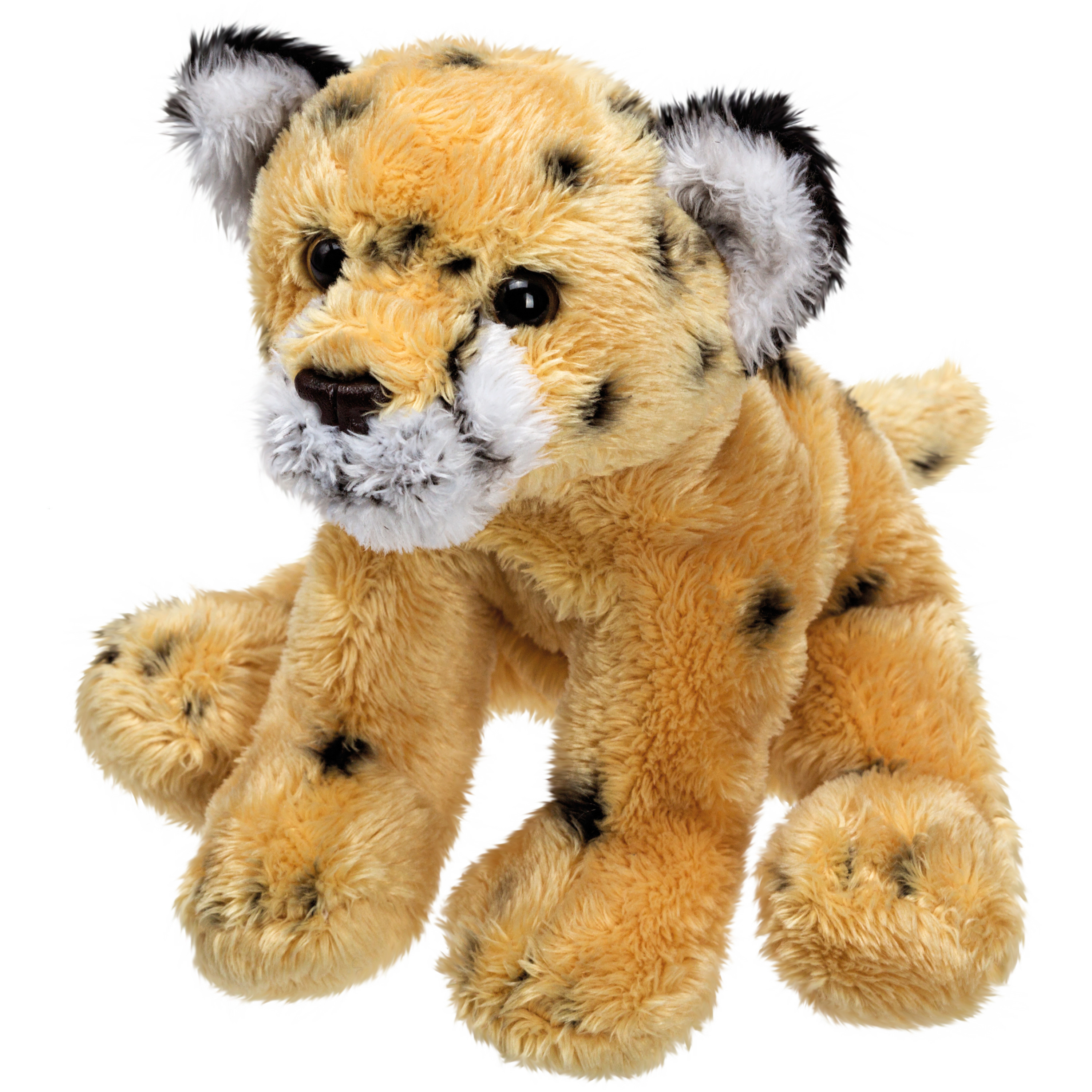 Pluche Cheetah/jachtluipaard knuffeldier - 13 cm - lichtbruin - jungle dieren -