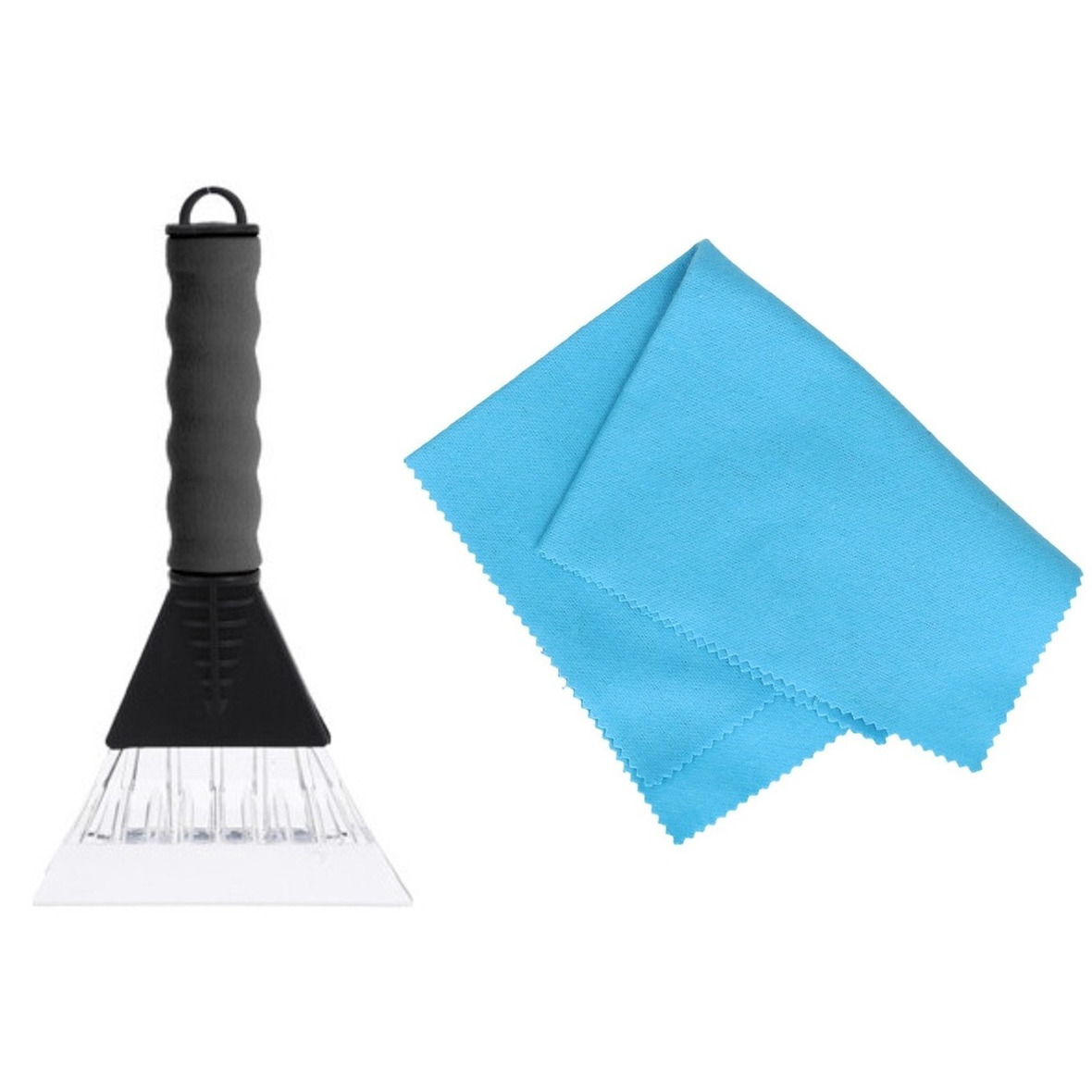 Autoramen IJskrabber soft grip grijs 26 cm met anti-condens doek -
