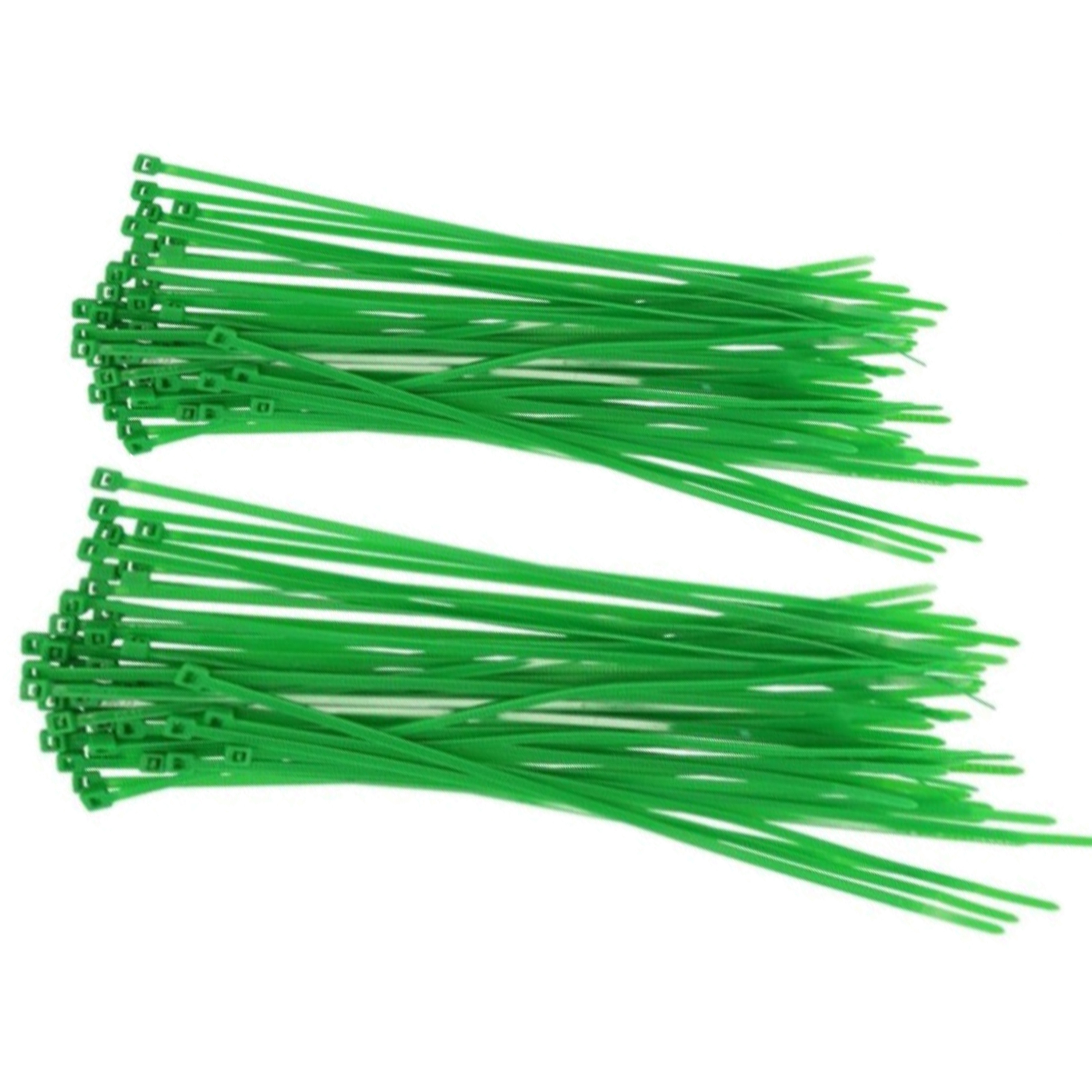Setje van 160x stuks Kabelbinders/tie-wraps groen 20-30 cm van 4.7 mm breed -
