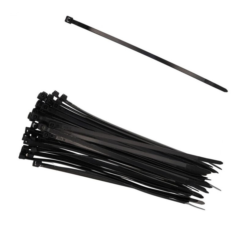 50x stuks Kabelbinders tie-wraps zwart 20 cm -
