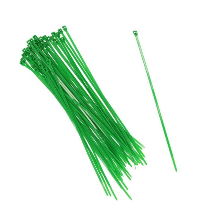 50x stuks Kabelbinders tie-wraps groen 15 cm -