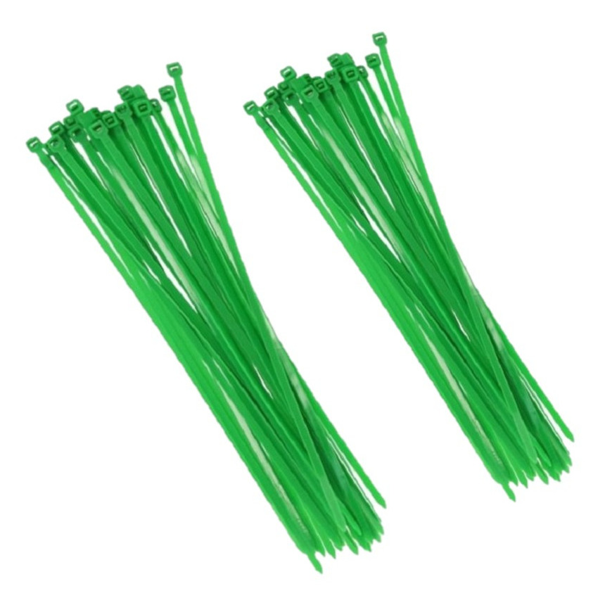 Setje van 40x stuks Kabelbinders/tie-wraps groen 40-45 cm van 7.2 mm breed -