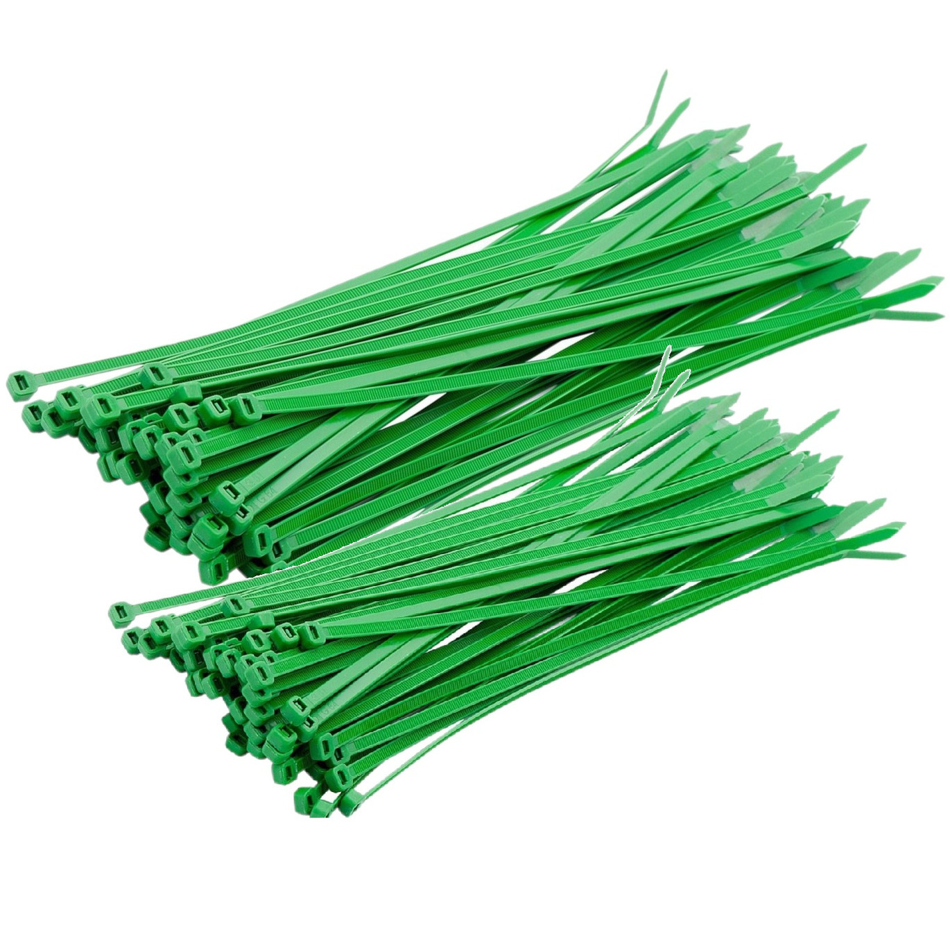 Setje van 100x stuks Kabelbinders/tie-wraps groen 20-25 cm 3.6 mm breed -