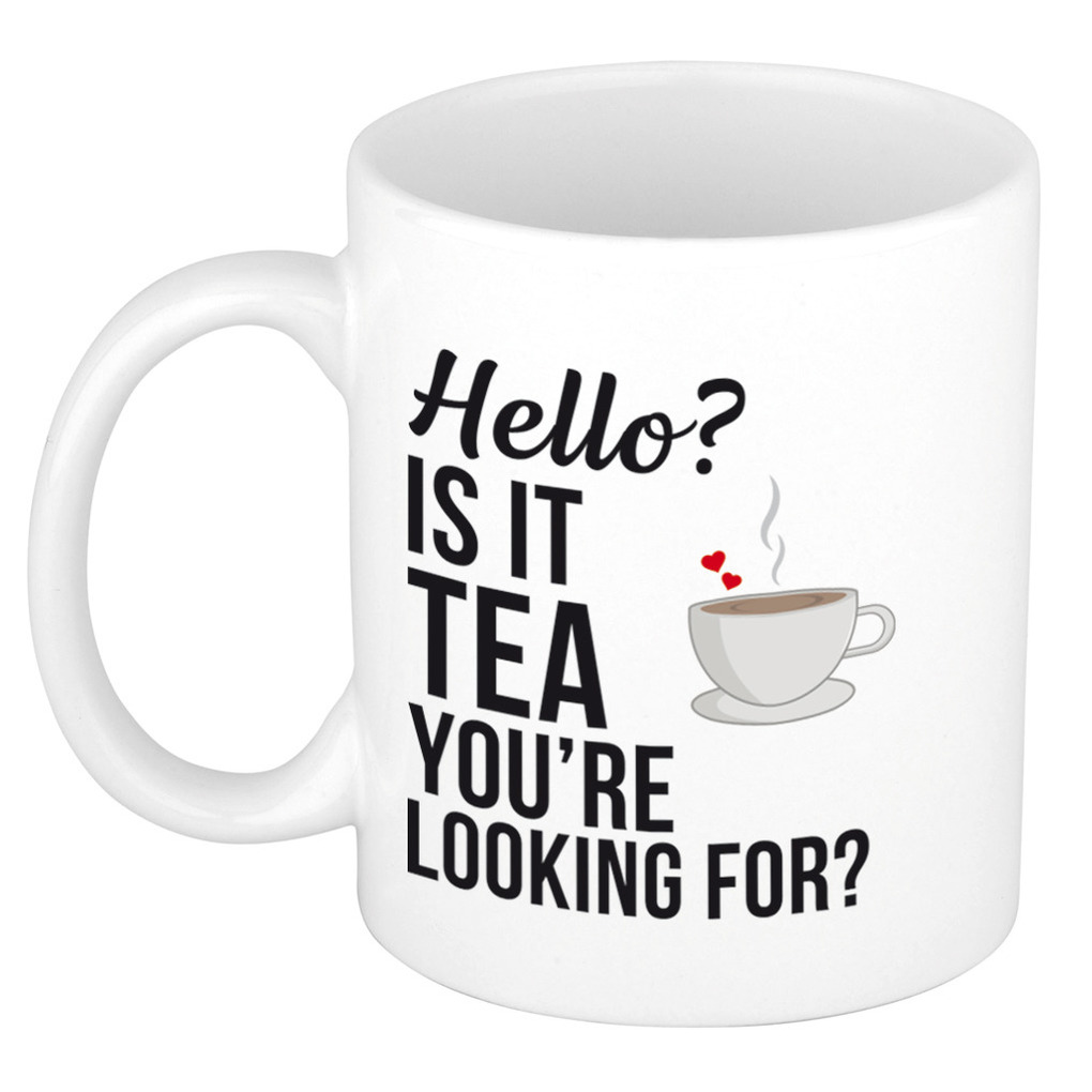 Hello Is it tea you're looking for cadeau mok / beker wit 300 ml -