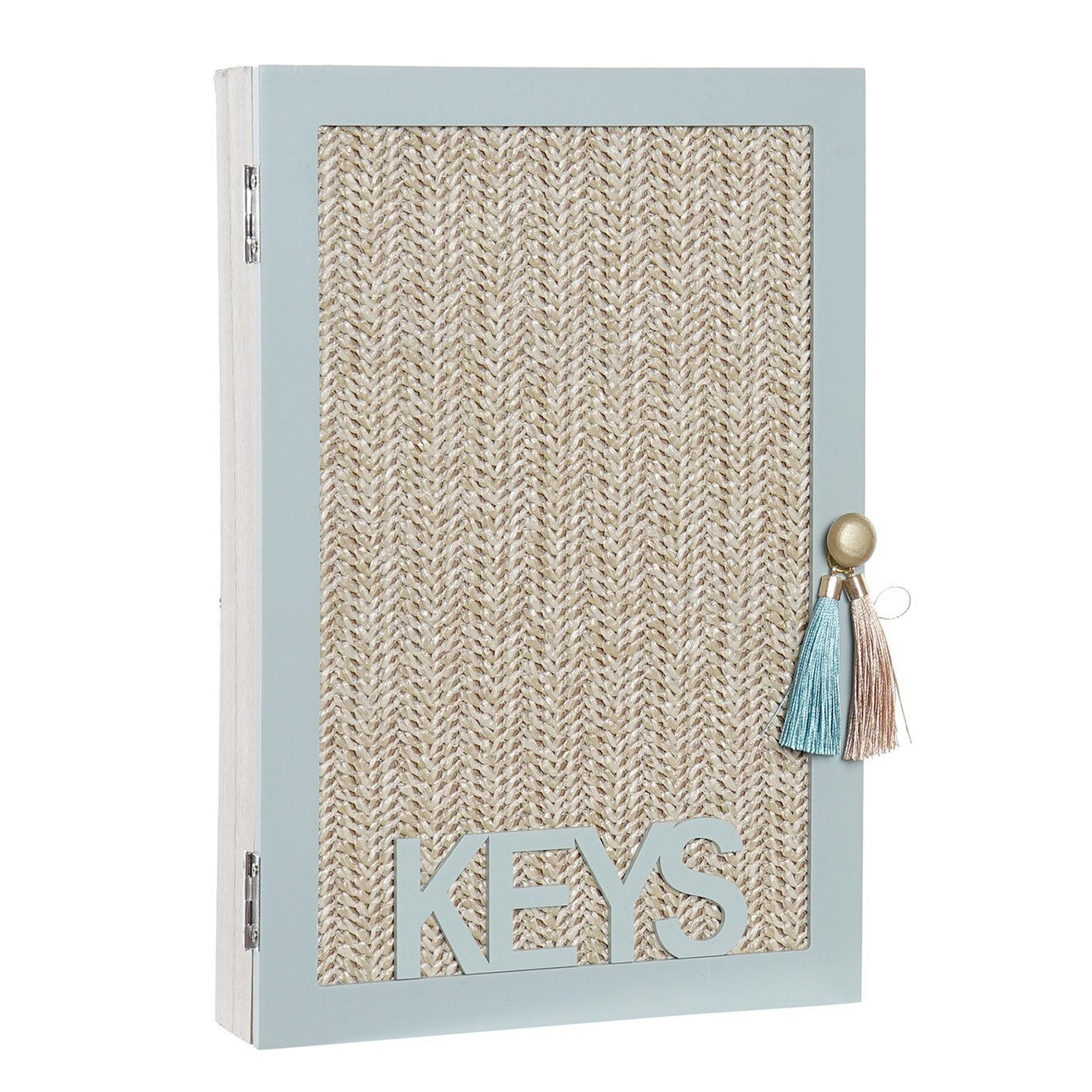 Sleutelkastje van MDF/glas mintgroen 22 x 30 cm -