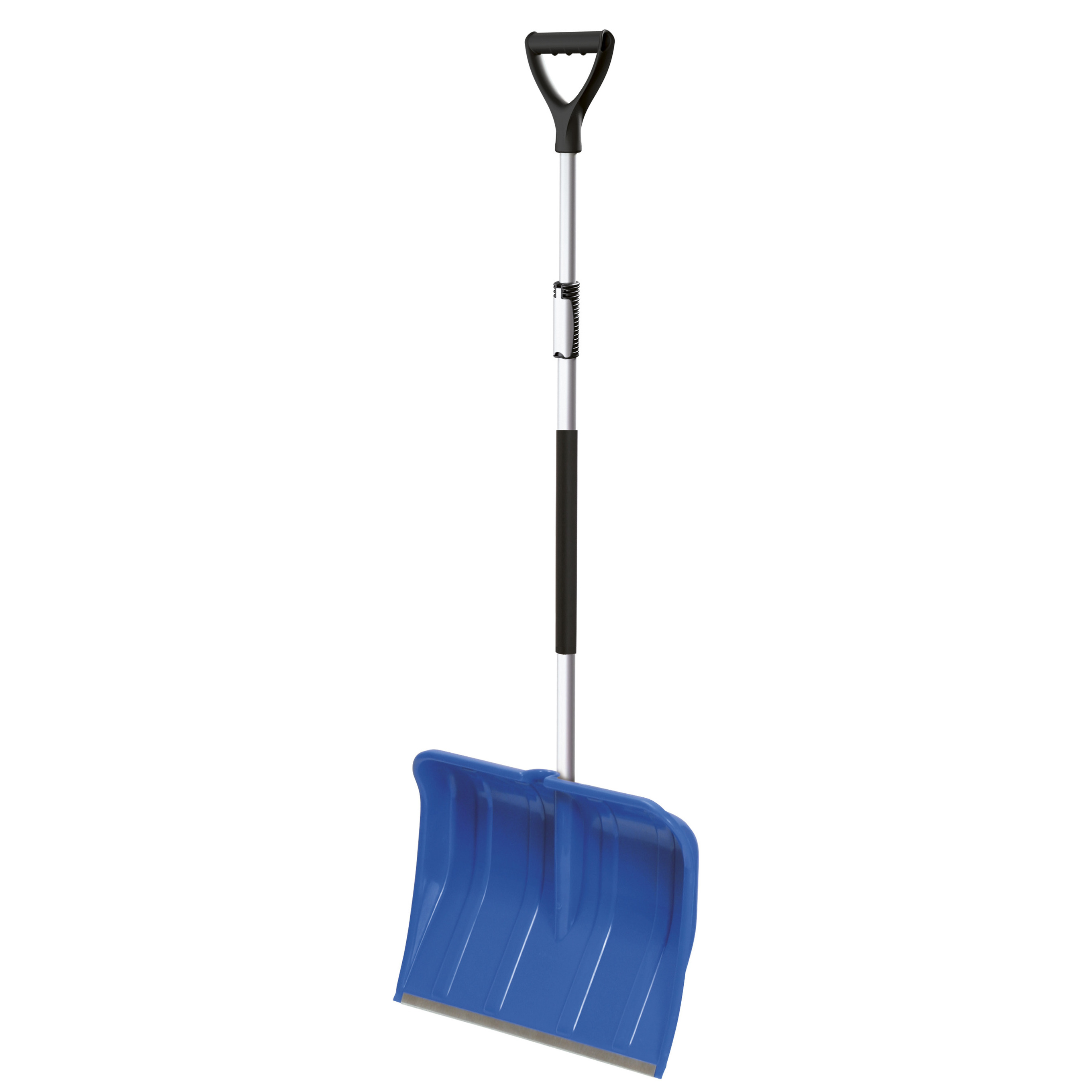 Sneeuwschep/sneeuwschuiver - blauw - telescopische steel - 122 - 160 cm -