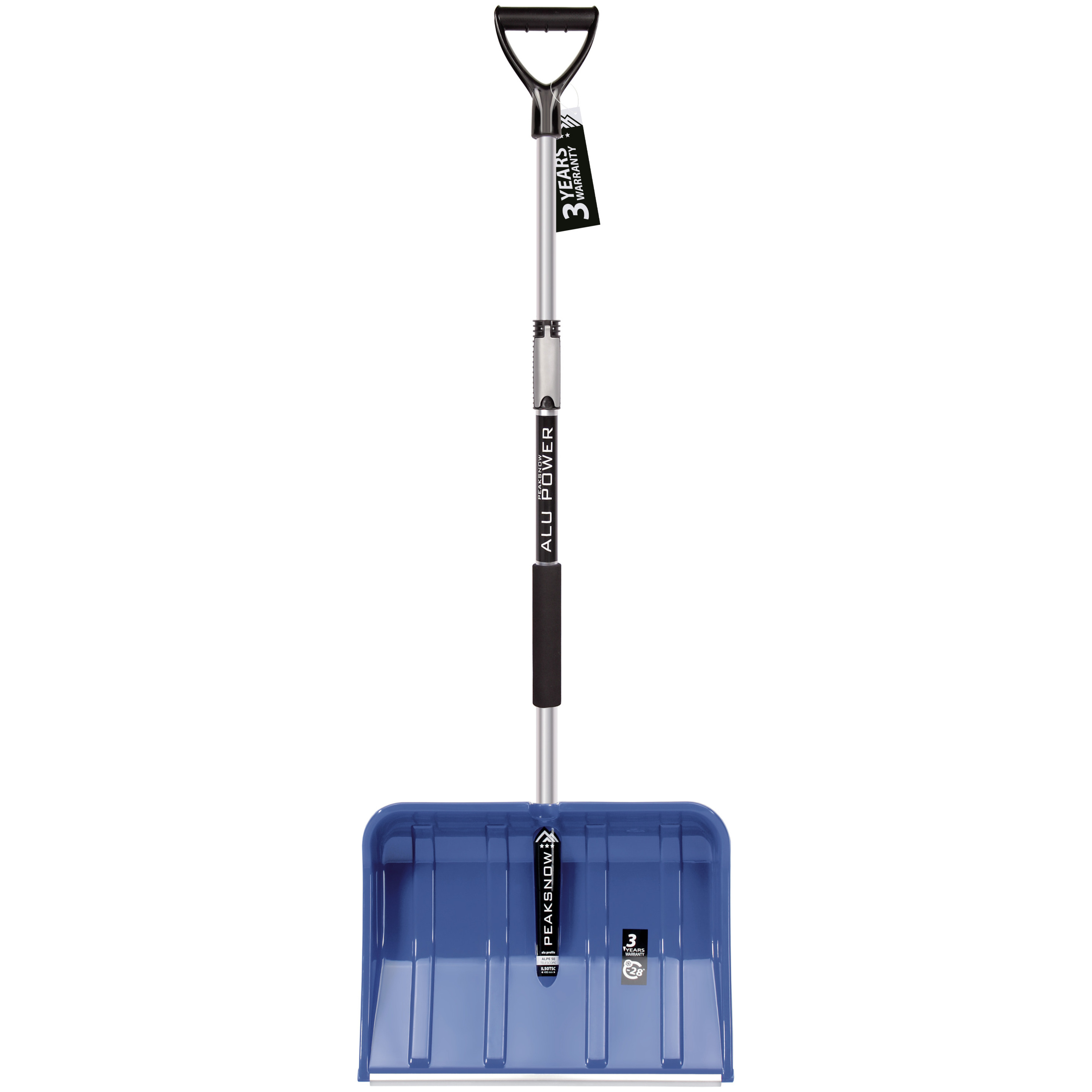 Bladerenschep/bladerenschuiver blauw telescopische steel 115 - 155 cm -