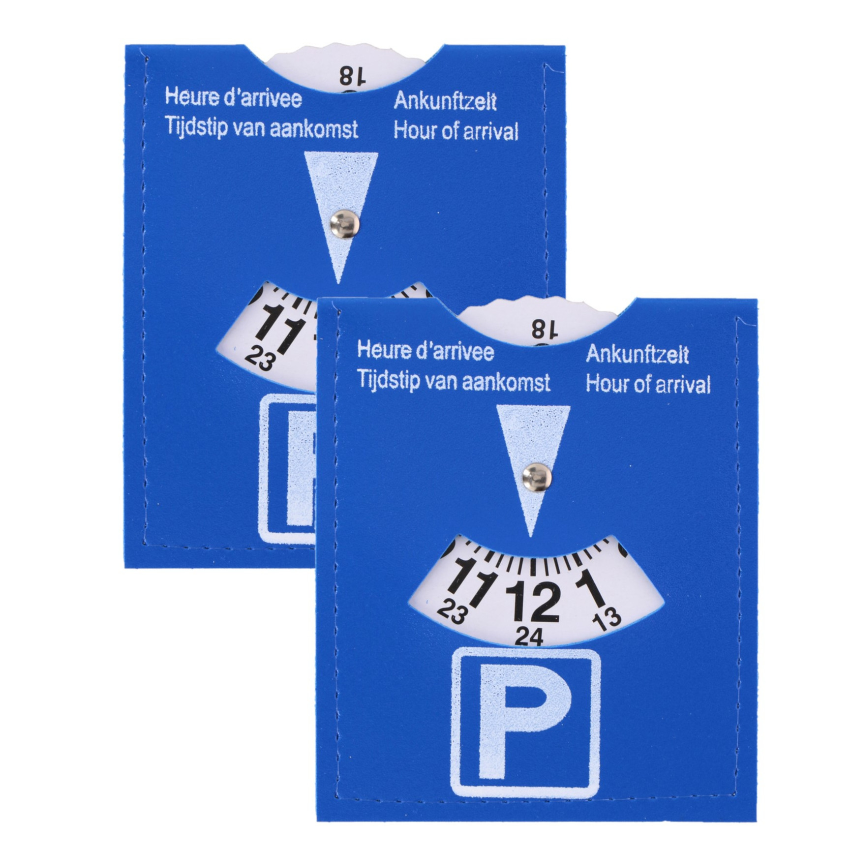 2x stuks parkeerschijven blauw 15 x 11 cm -