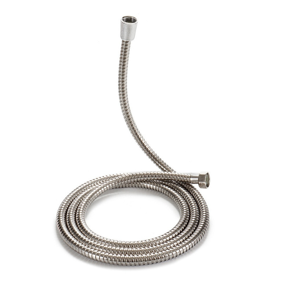 Berilo doucheslang van metaal - 150 cm - universele aansluiting - badkameraccessoires - zilver -