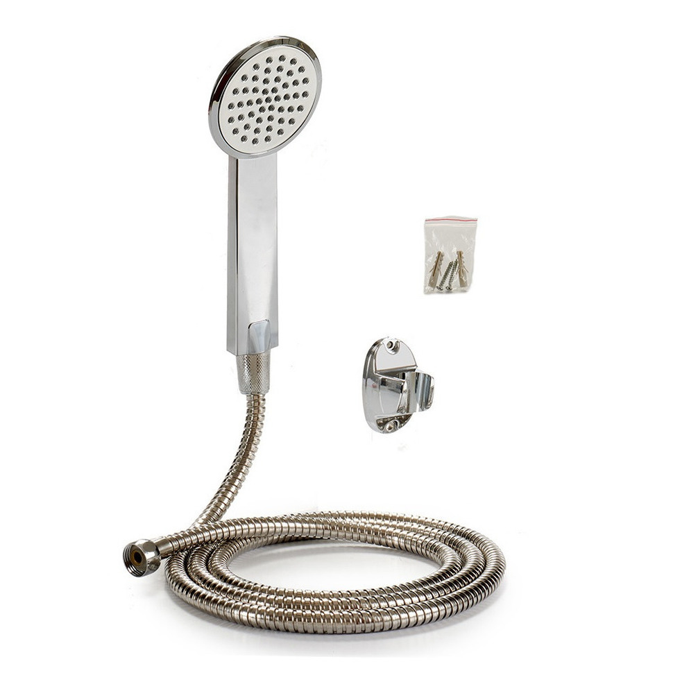 Douchekop 29 cm met 2 meter doucheslang zilver -