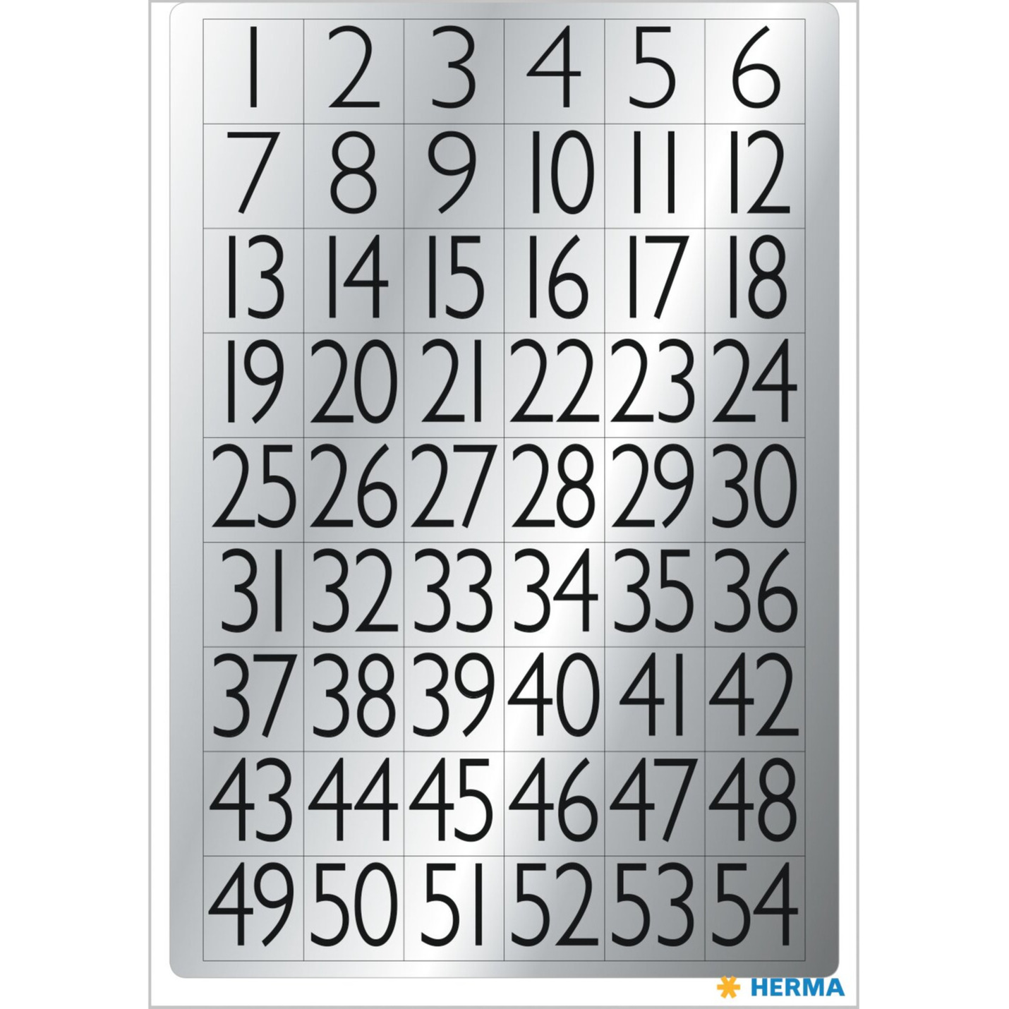 4x Stickervelletjes 1-100 plak cijfers/getallen - zwart/zilver - 13x12 mm -