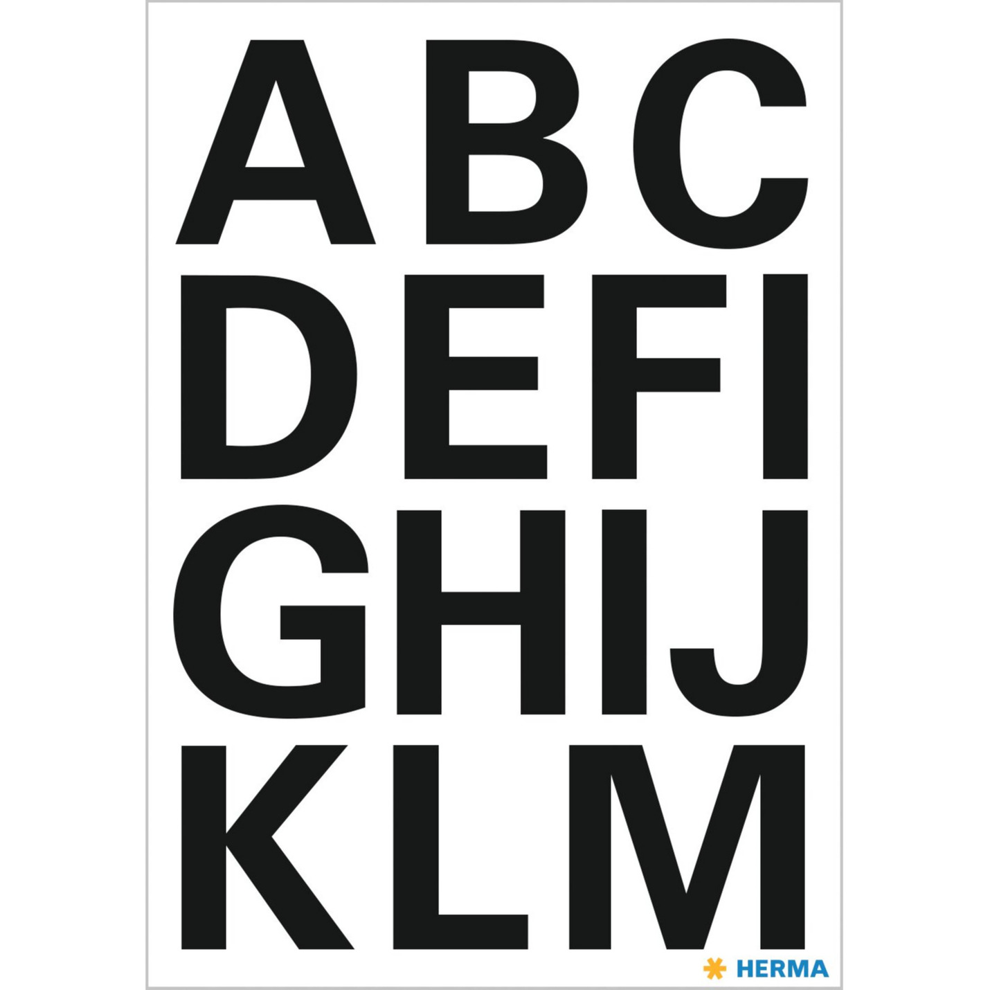 Stickervelletjes 28x alfabet plak letters A-Z zwart 25 mm -