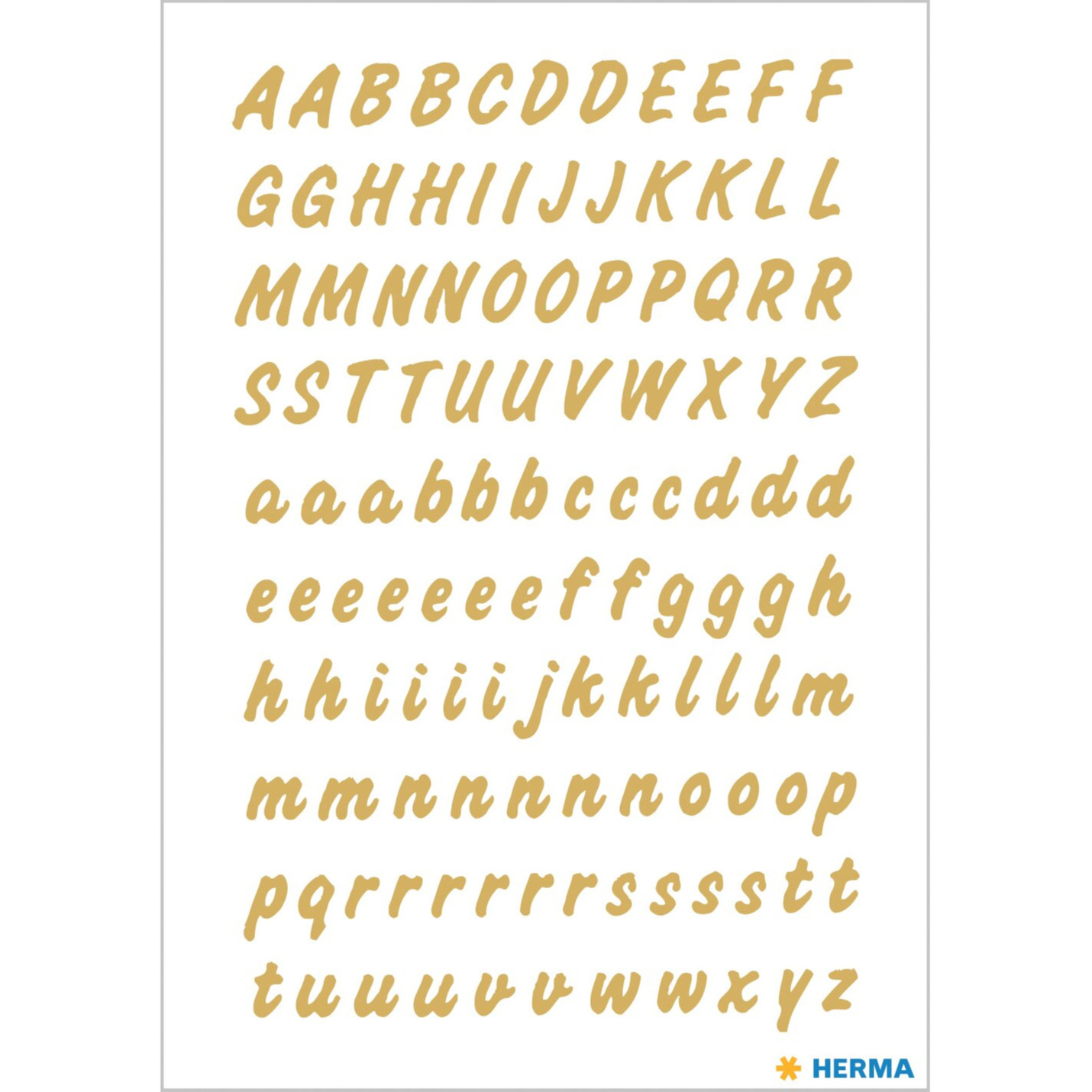 Alfabet plak letters A-Z Stickers - vellen met 220x stuks - goud/transparant - 8 mm -