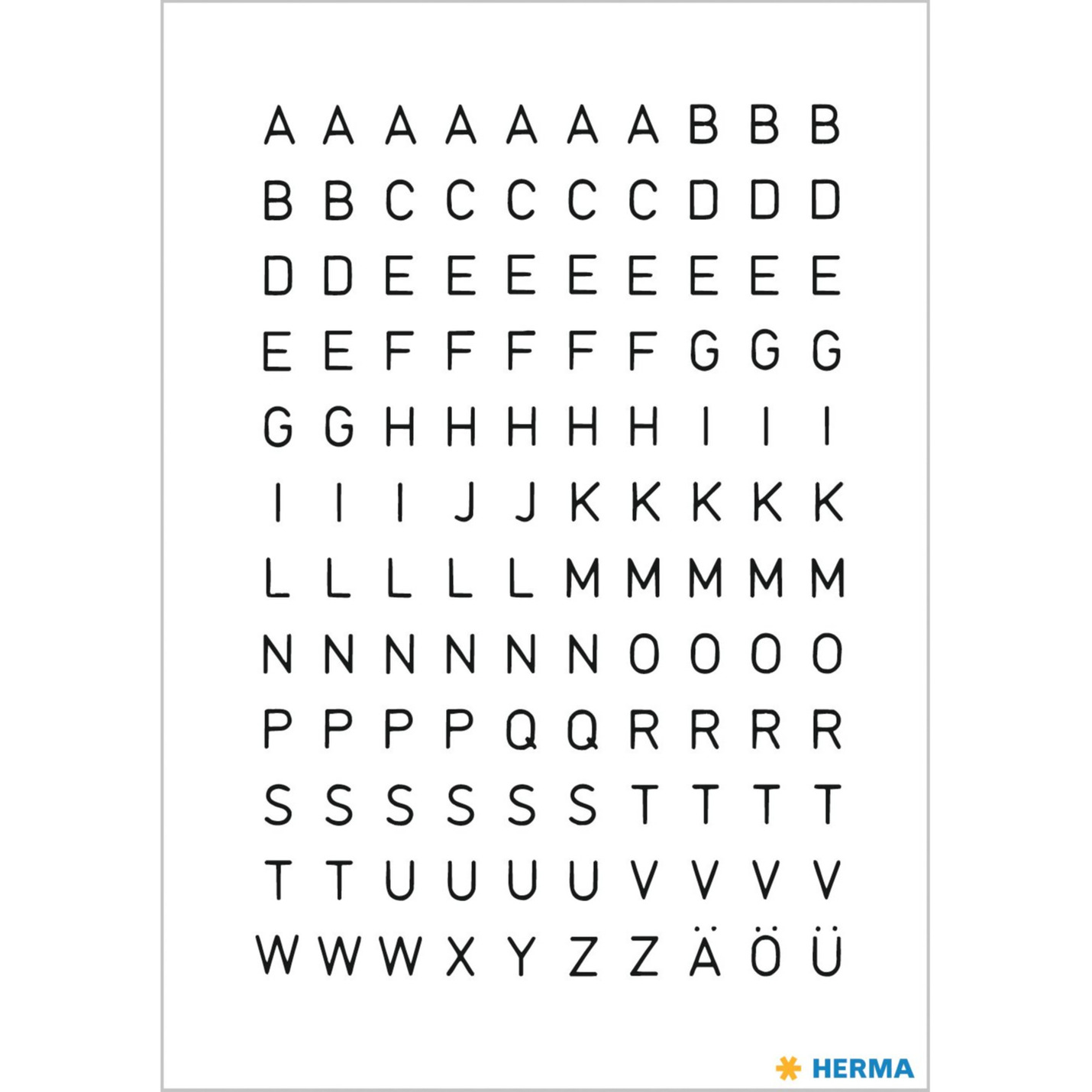 Stickers alfabet plak letters - 240x stuks - zwart/transparant - 5 mm - stickervel -