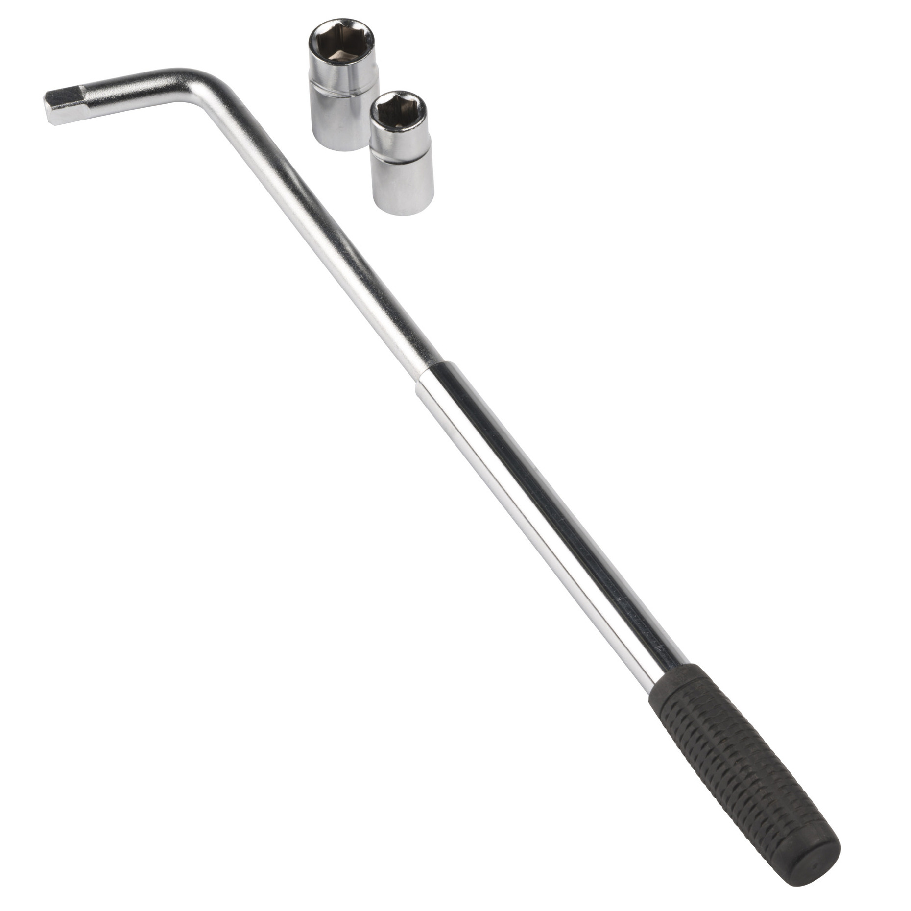 Auto wielmoersleutel telescopisch/uitschuifbaar 40-55 cm met doppen 17-19/21-33 mm -